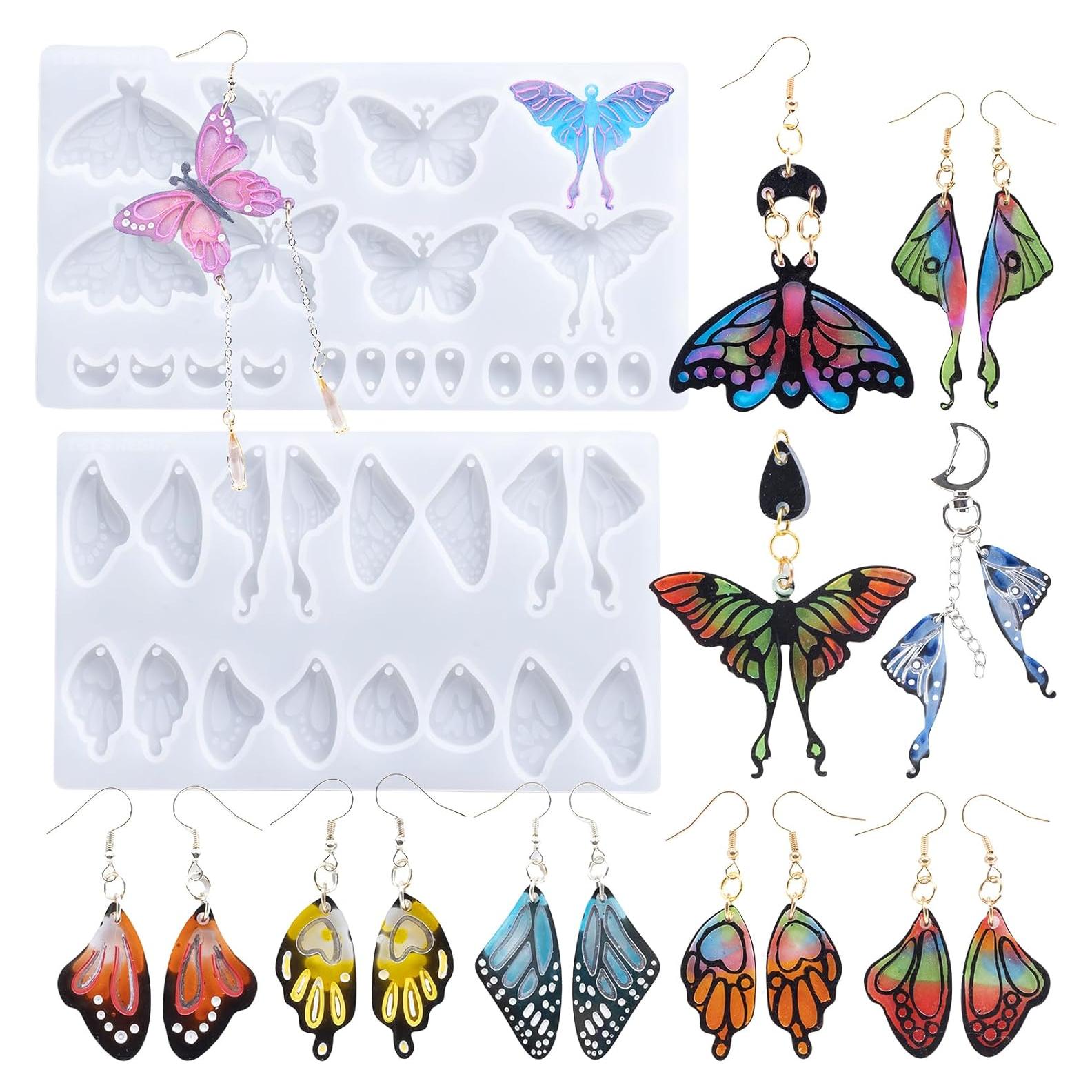 Moldes de Silicona para Aretes LET'S RESIN - Mariposa 2 Pcs