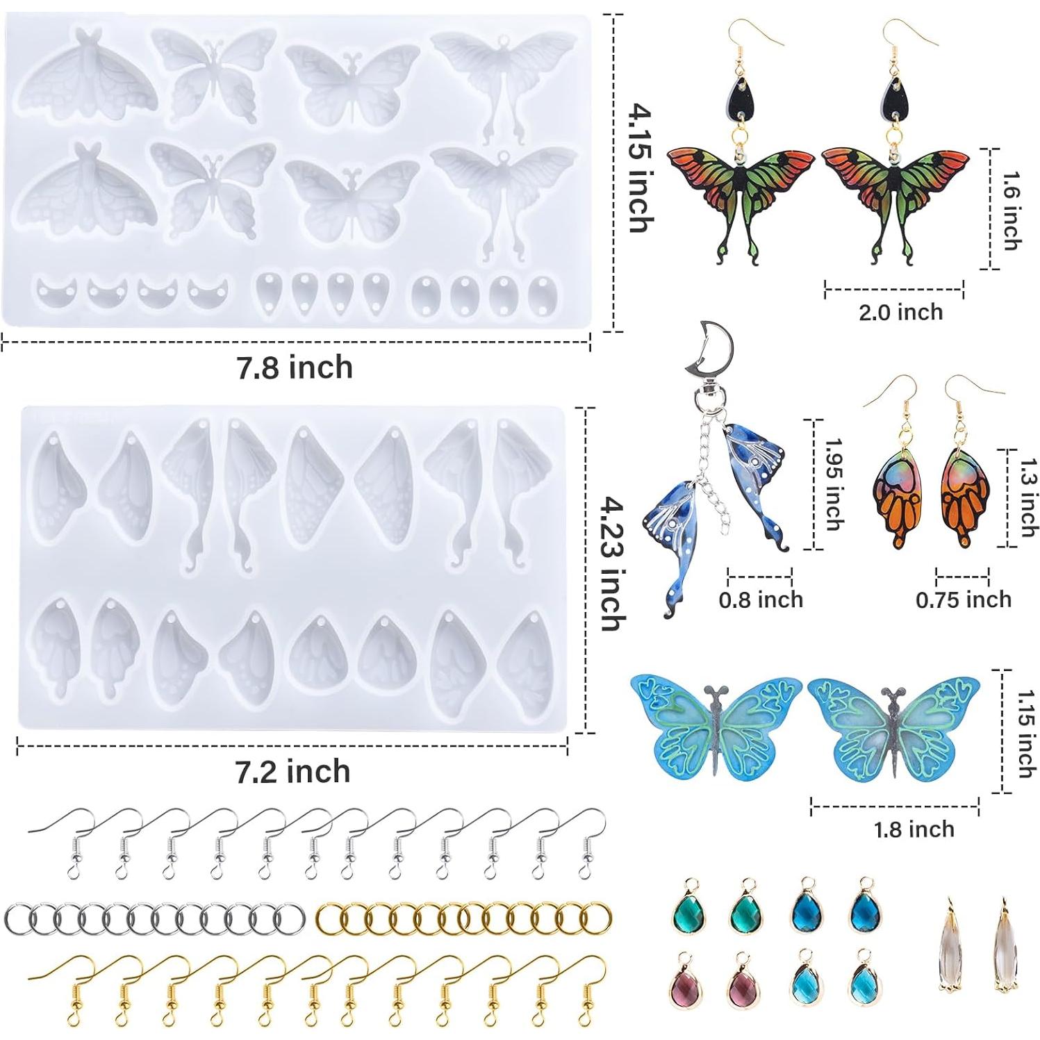 Moldes de Silicona para Aretes LET'S RESIN - Mariposa 2 Pcs