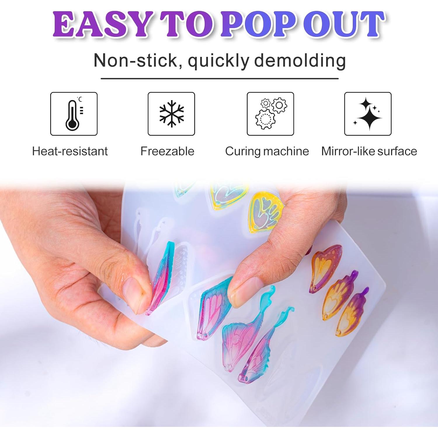 Moldes de Silicona para Aretes LET'S RESIN - Mariposa 2 Pcs