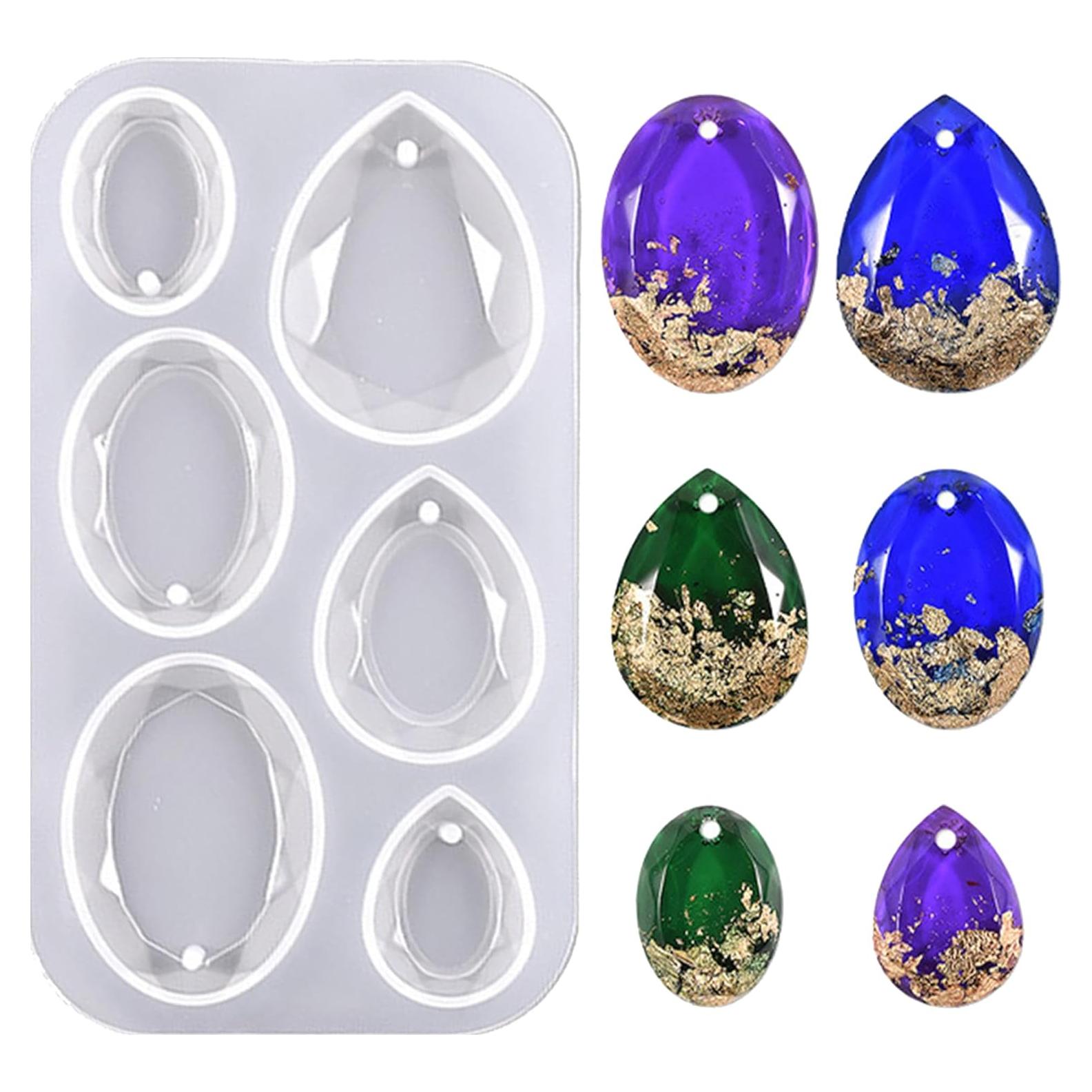 Moldes de Joyería de Silicona Ysqool Ovalados 6 Cavidades