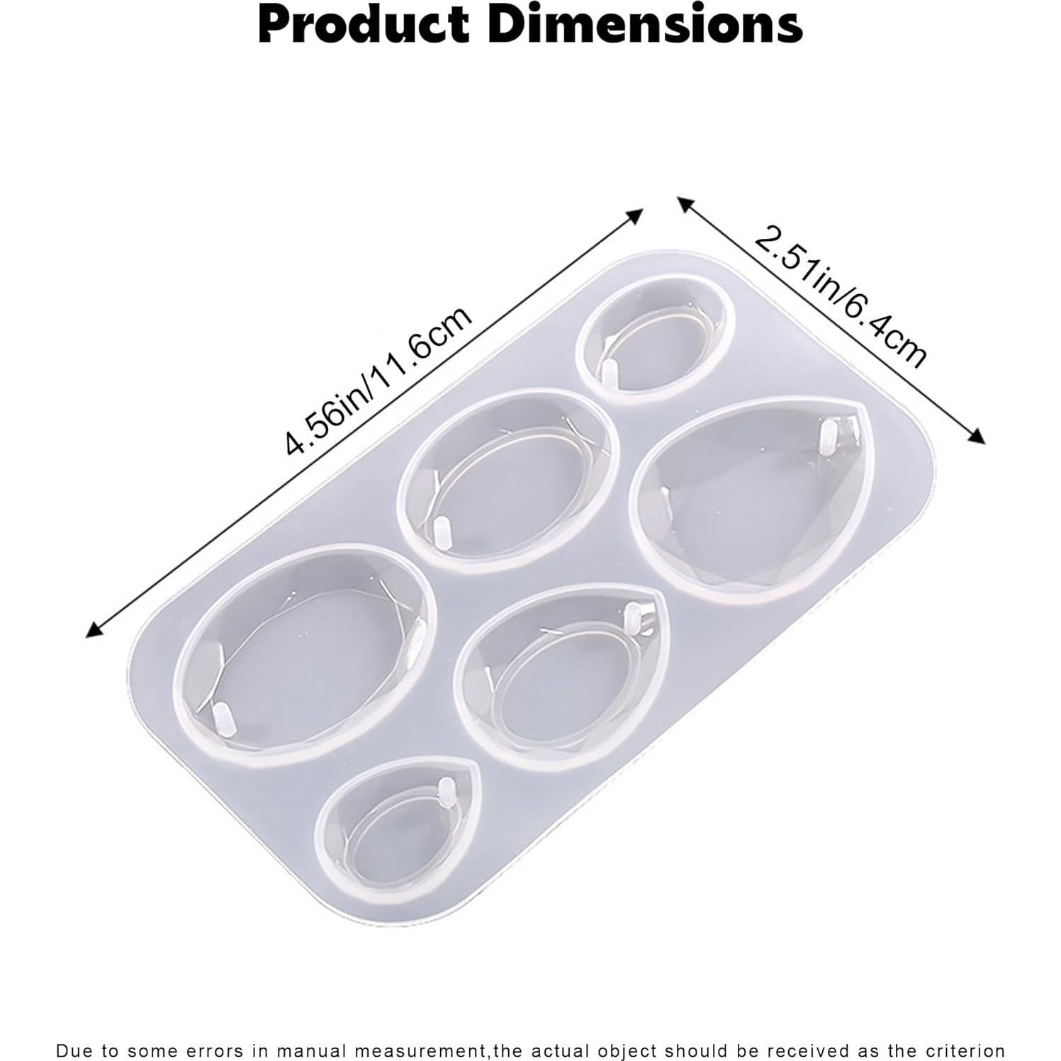 Moldes de Joyería de Silicona Ysqool Ovalados 6 Cavidades