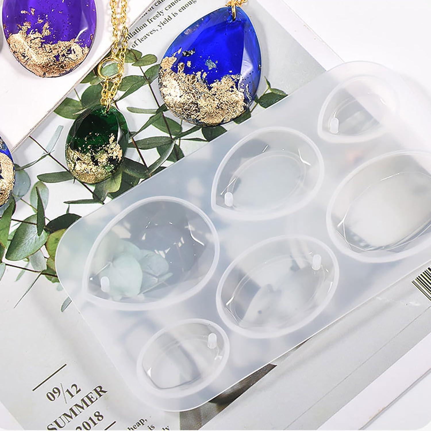 Moldes de Joyería de Silicona Ysqool Ovalados 6 Cavidades