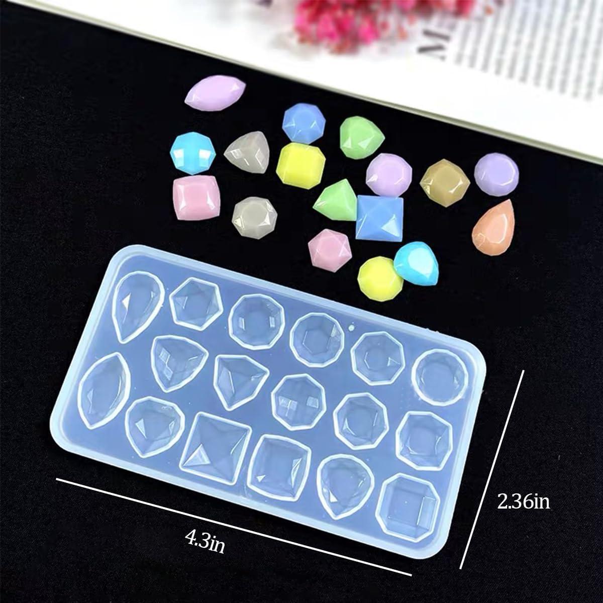 4 Moldes de Silicona KuuGuu para Joyería DIY - Ovalados y Redondos