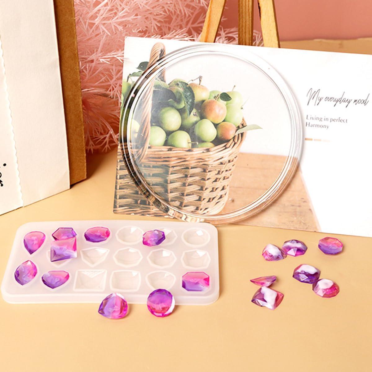 4 Moldes de Silicona KuuGuu para Joyería DIY - Ovalados y Redondos