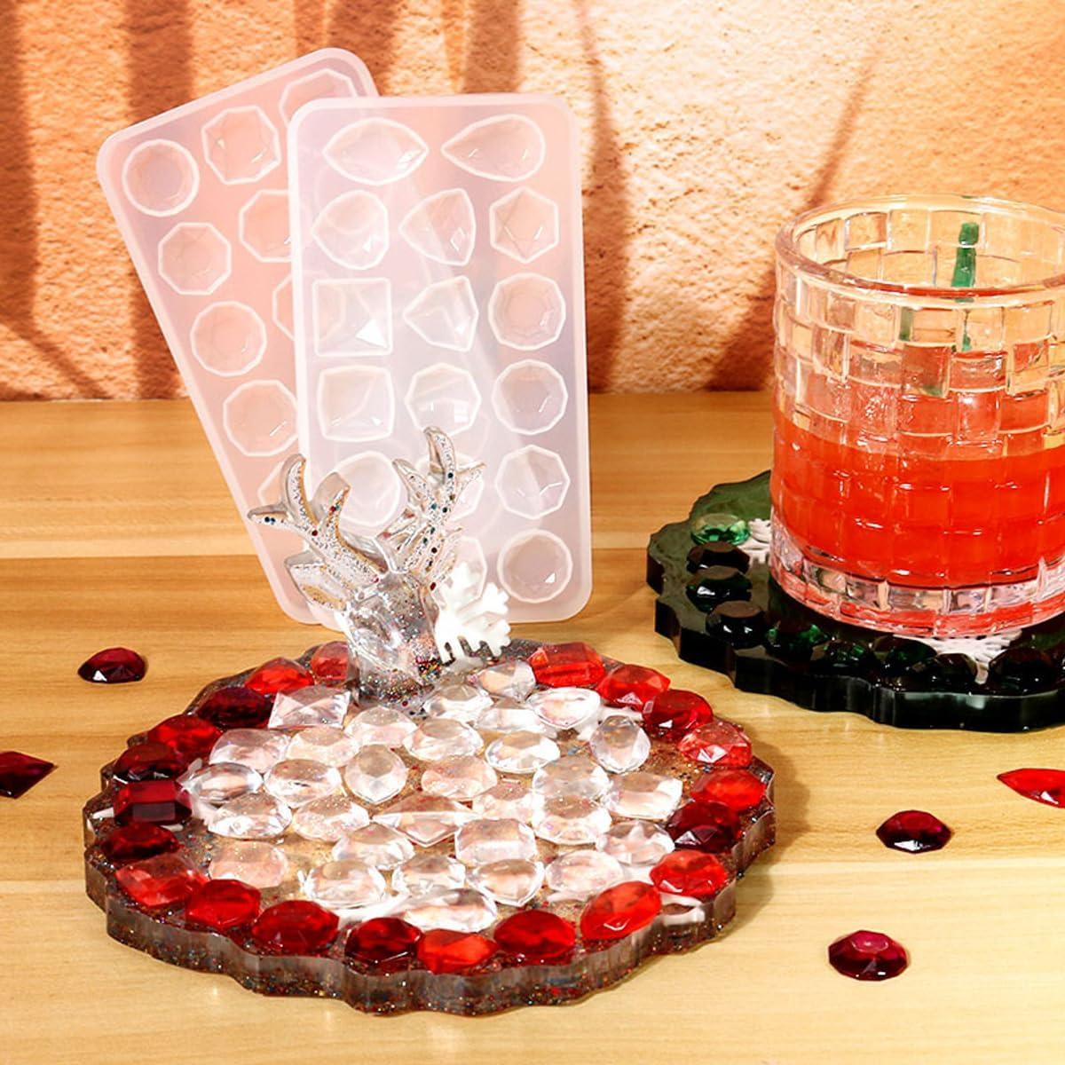 4 Moldes de Silicona KuuGuu para Joyería DIY - Ovalados y Redondos