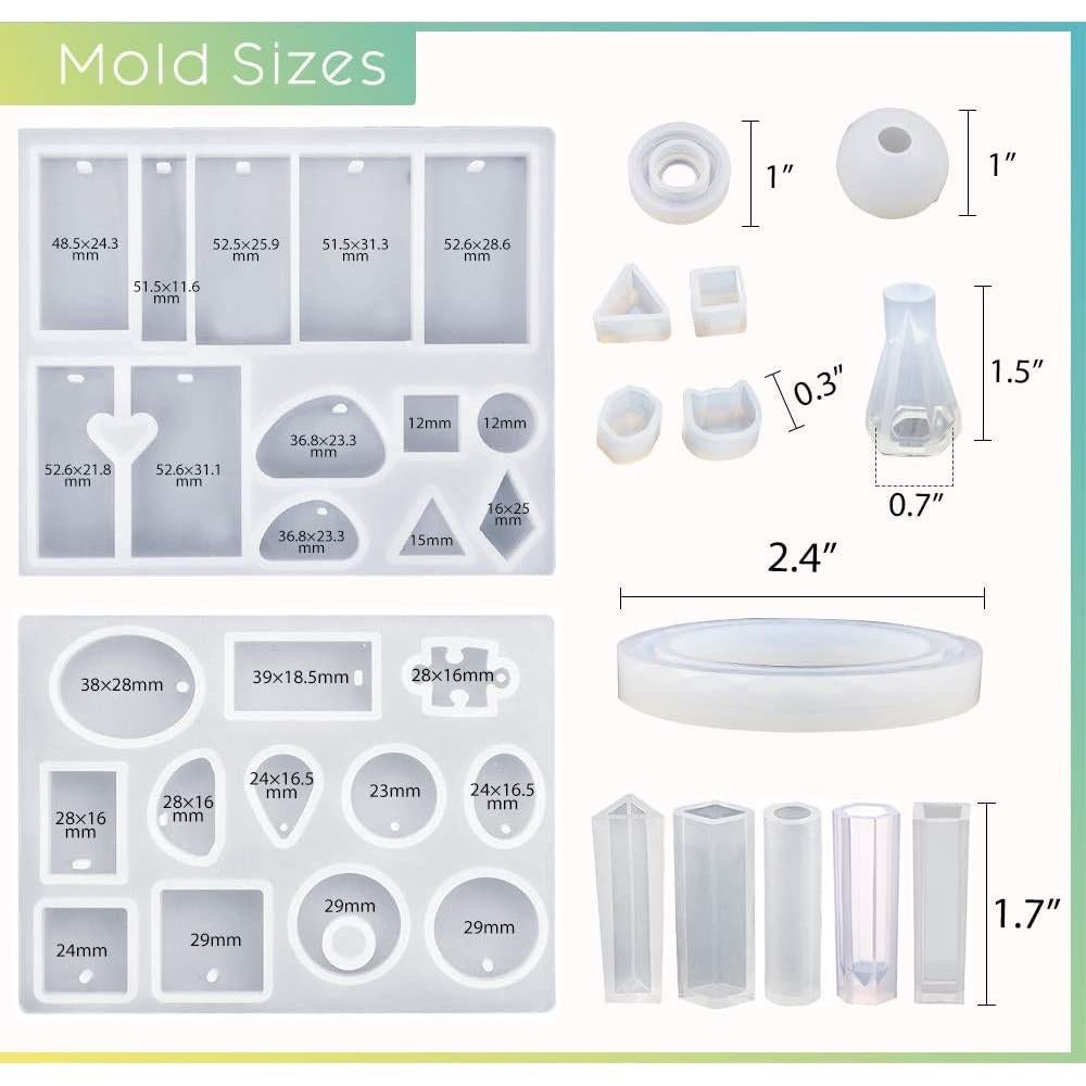 Kit de Joyería de Resina LET'S RESIN - 16 Moldes y Herramientas