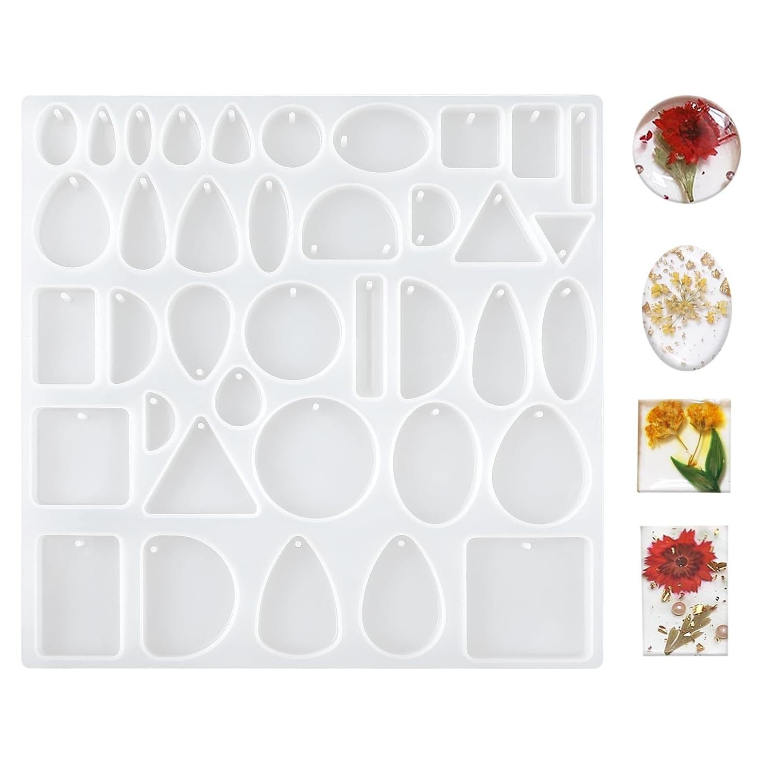 Moldes de Silicona para Joyería de Resina 38 Formas Salbsever