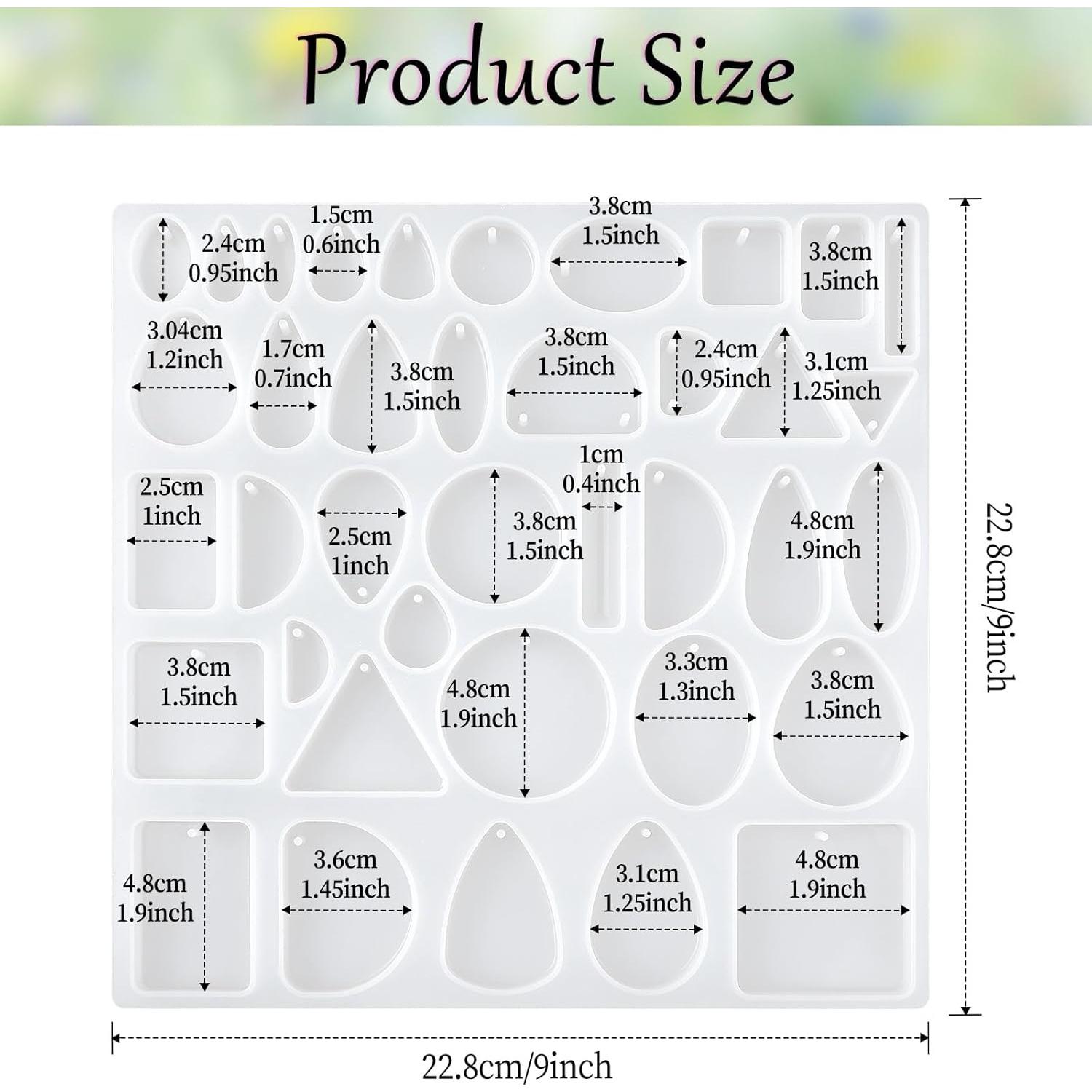 Moldes de Silicona para Joyería de Resina 38 Formas Salbsever