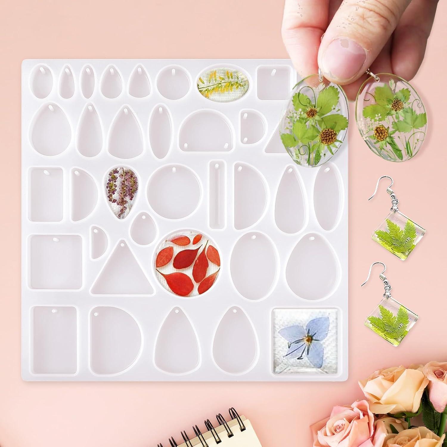 Moldes de Silicona para Joyería de Resina 38 Formas Salbsever
