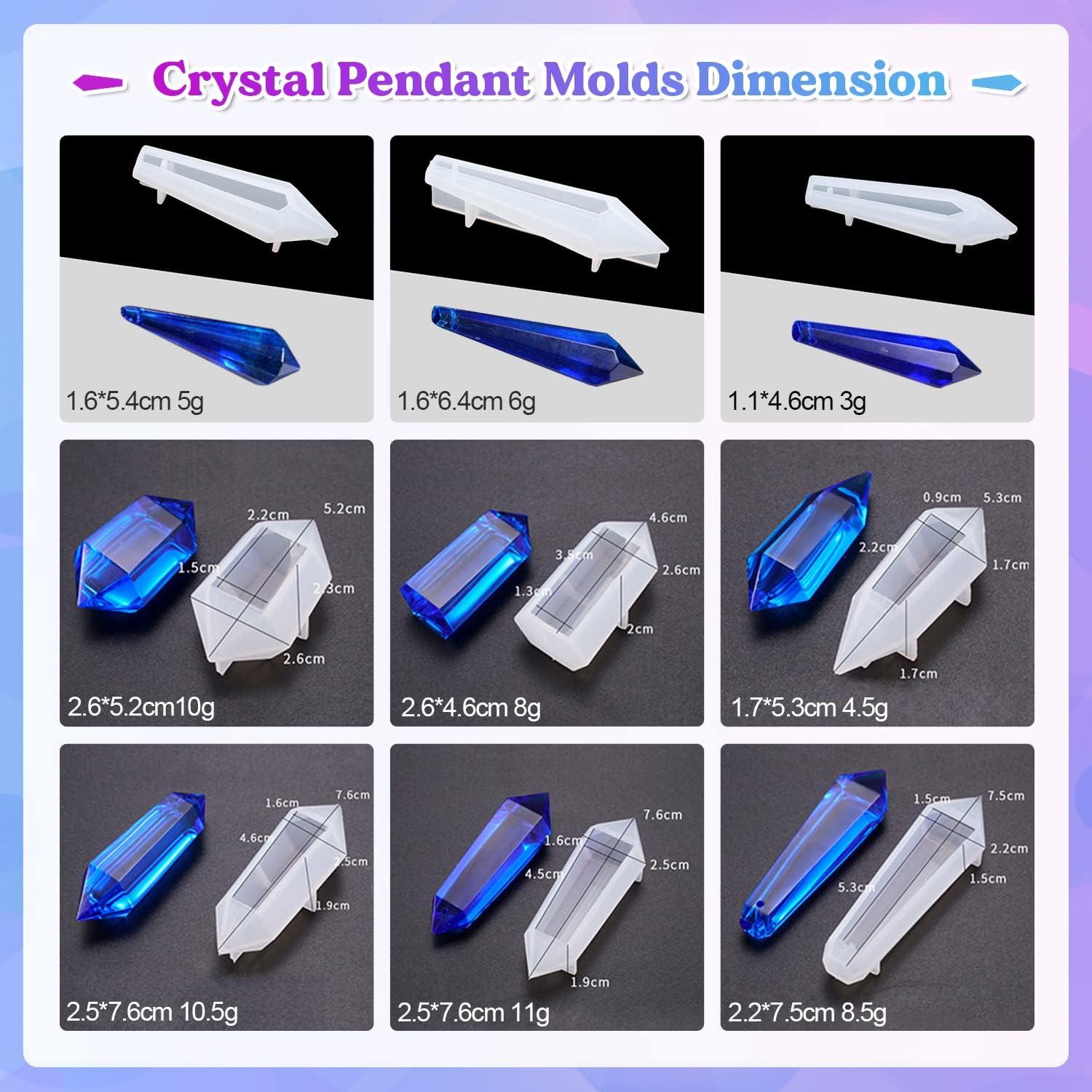 Moldes de Resina LET'S RESIN 18 Piezas para Joyería de Cristal