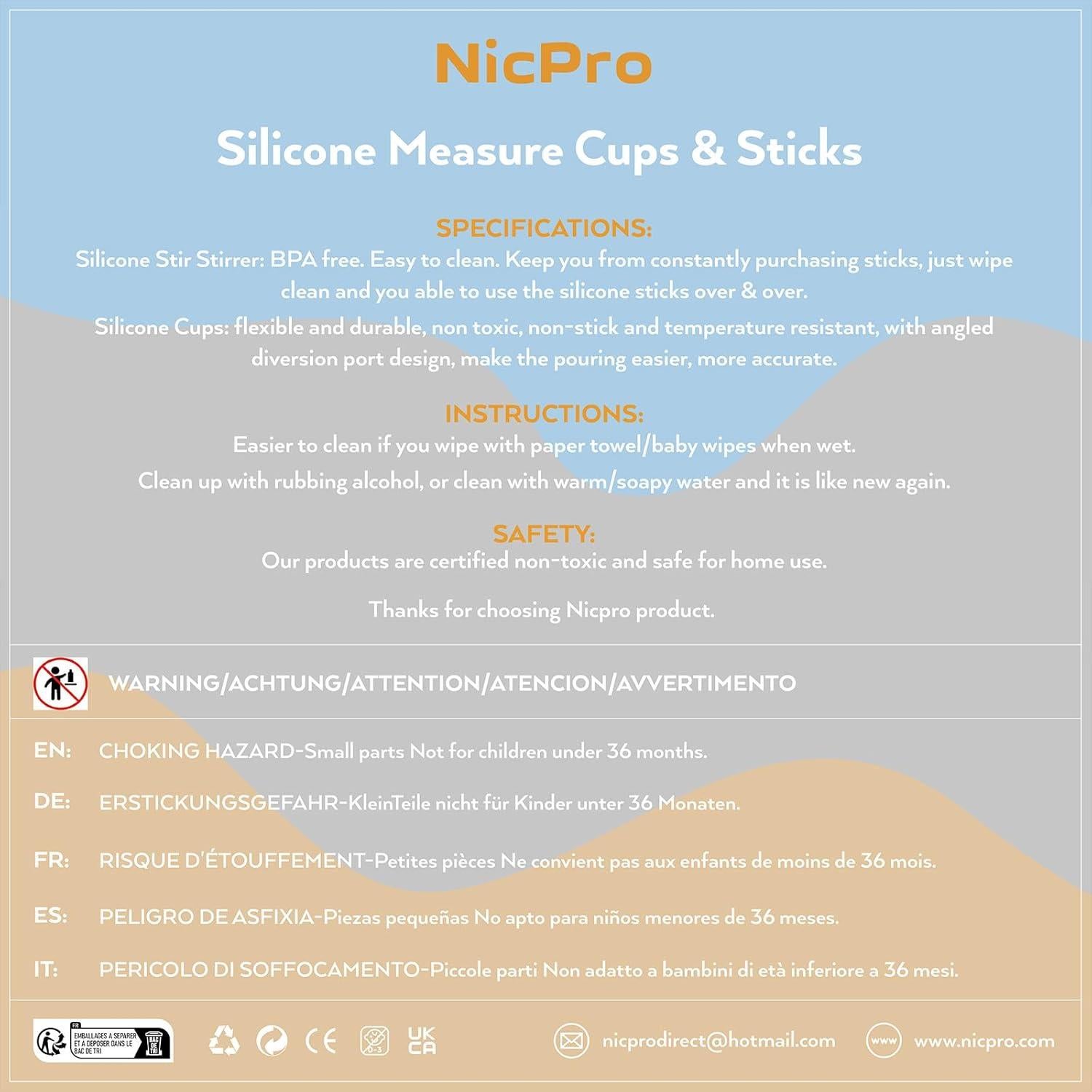 Kit de herramientas para resina Nicpro 250ml y 100ml