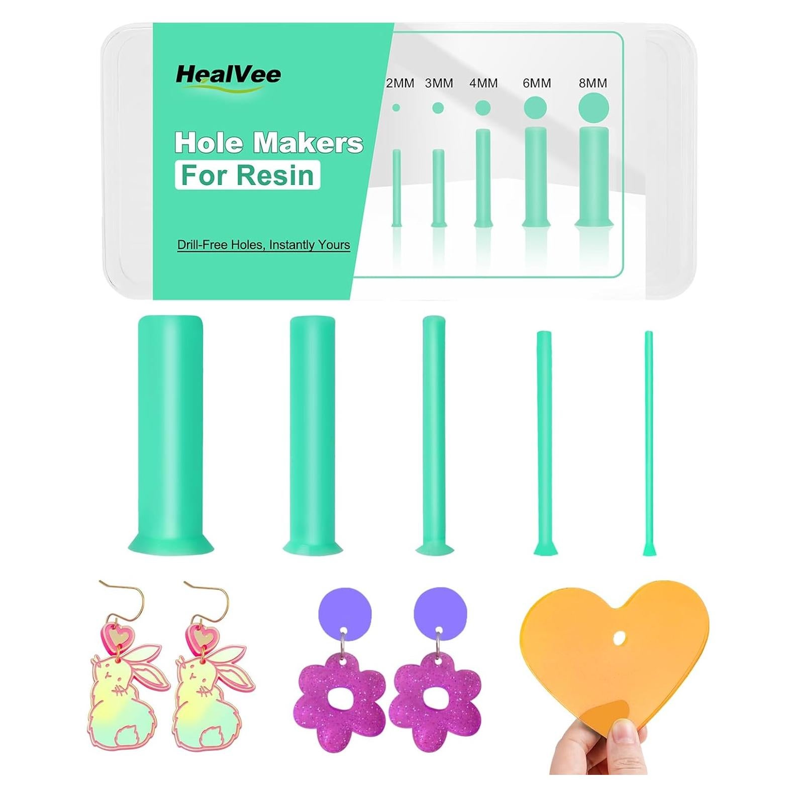 Hacedores de Agujeros para Resina HealVee, 5 Tamaños 2-8mm