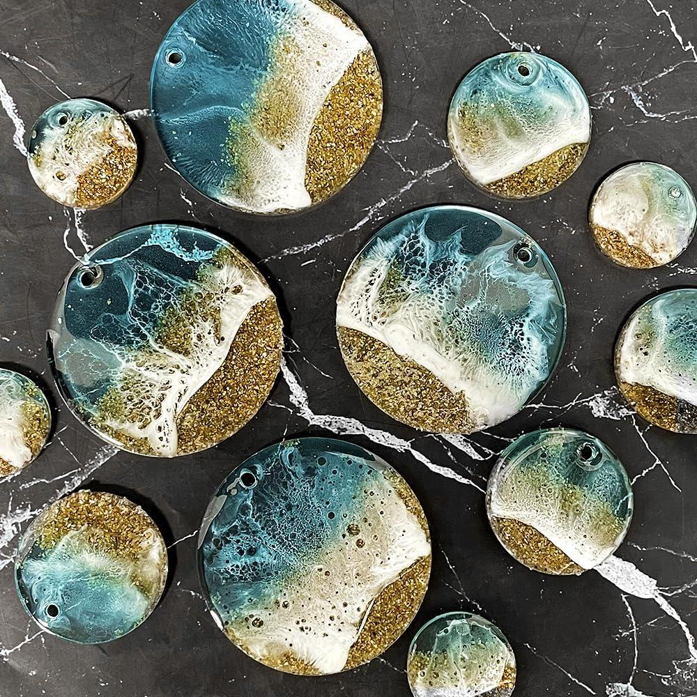 Set de 3 Moldes de Silicona Redondos ResinWorld - Blanco