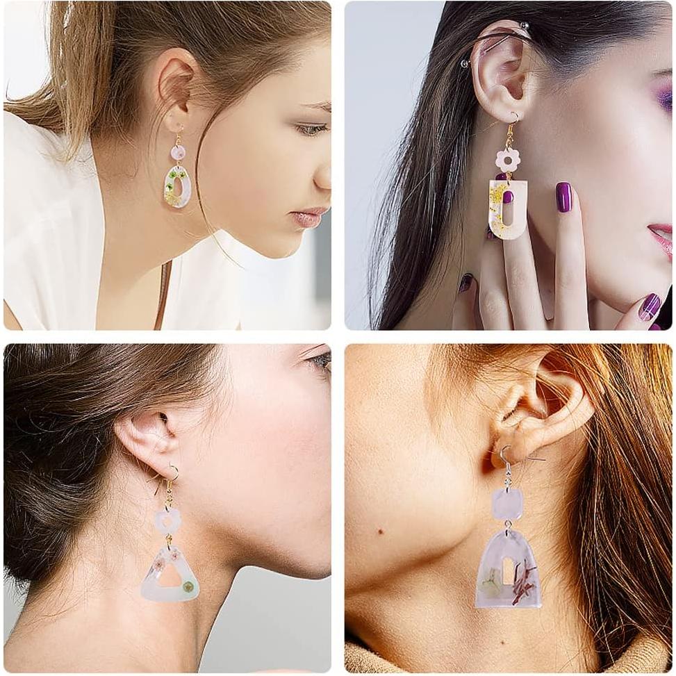 Moldes de Silicona para Pendientes Geométricos ResinWorld - 6 Piezas