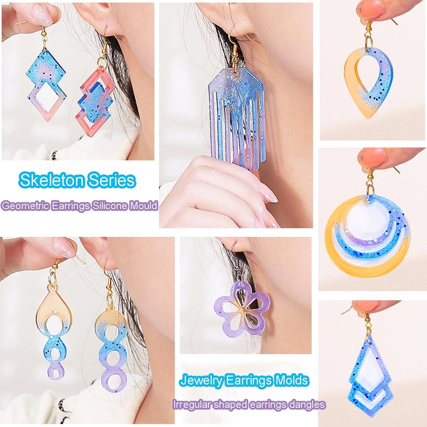 Kit de Moldes de Silicona para Pendientes XBYzuzi 104 Piezas