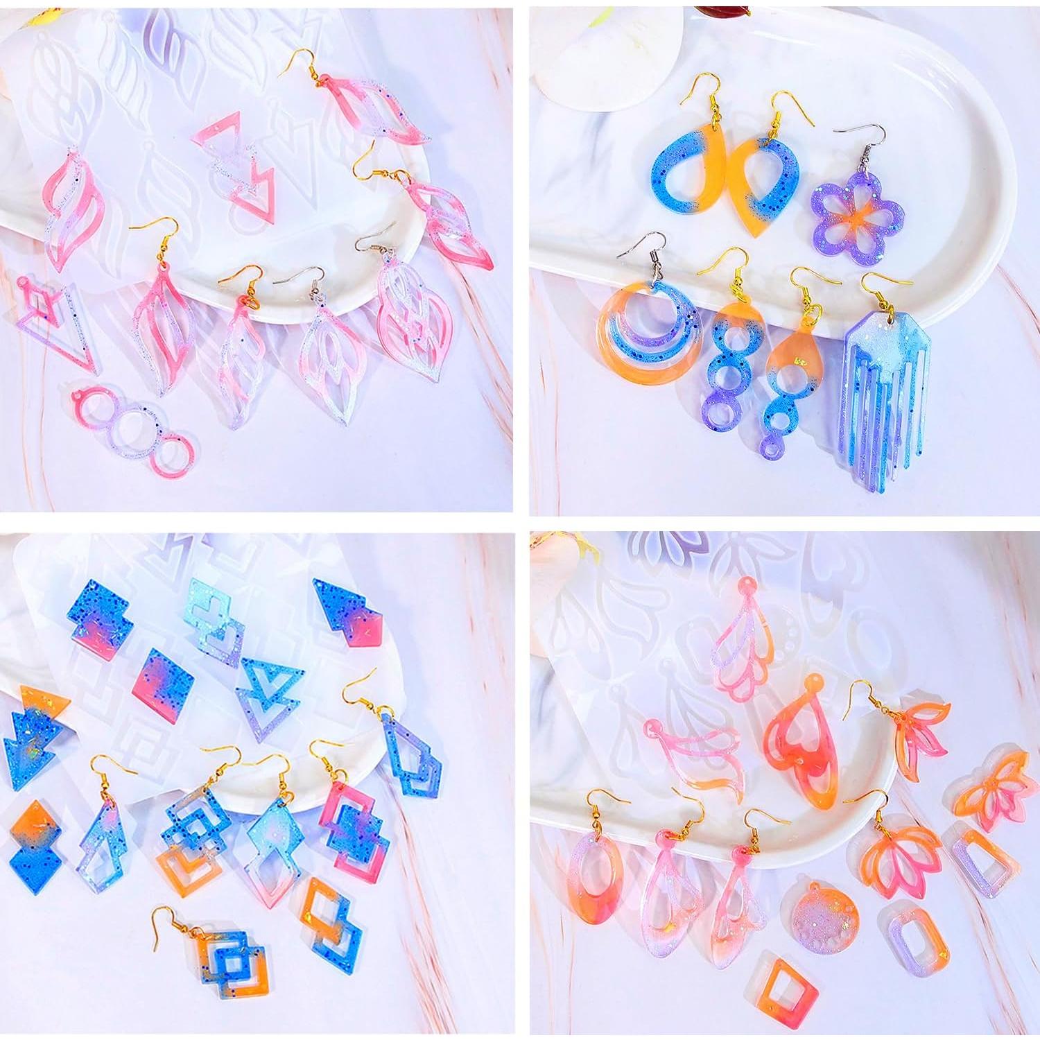 Kit de Moldes de Silicona para Pendientes XBYzuzi 104 Piezas