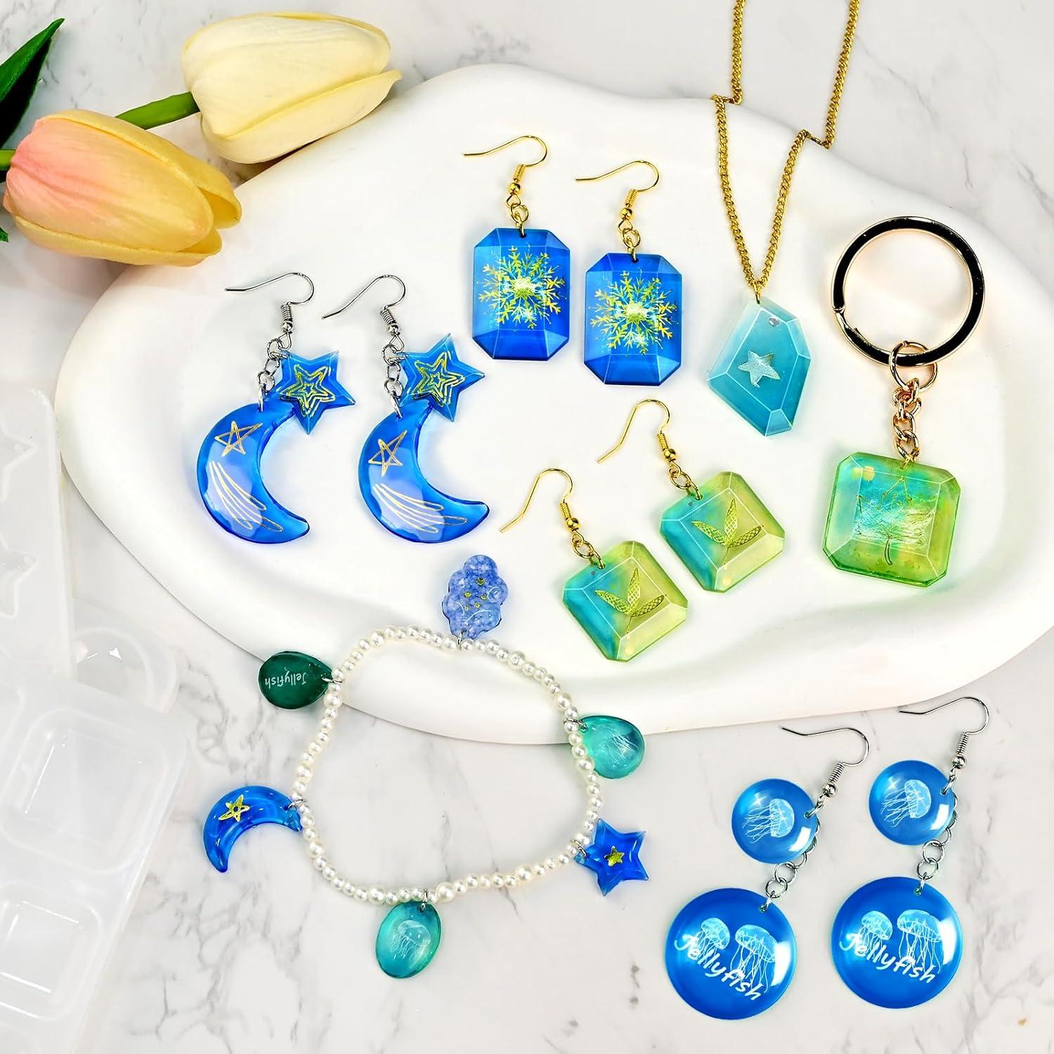 Juego de 3 Moldes de Silicona ZQYSING para Aretes de Resina