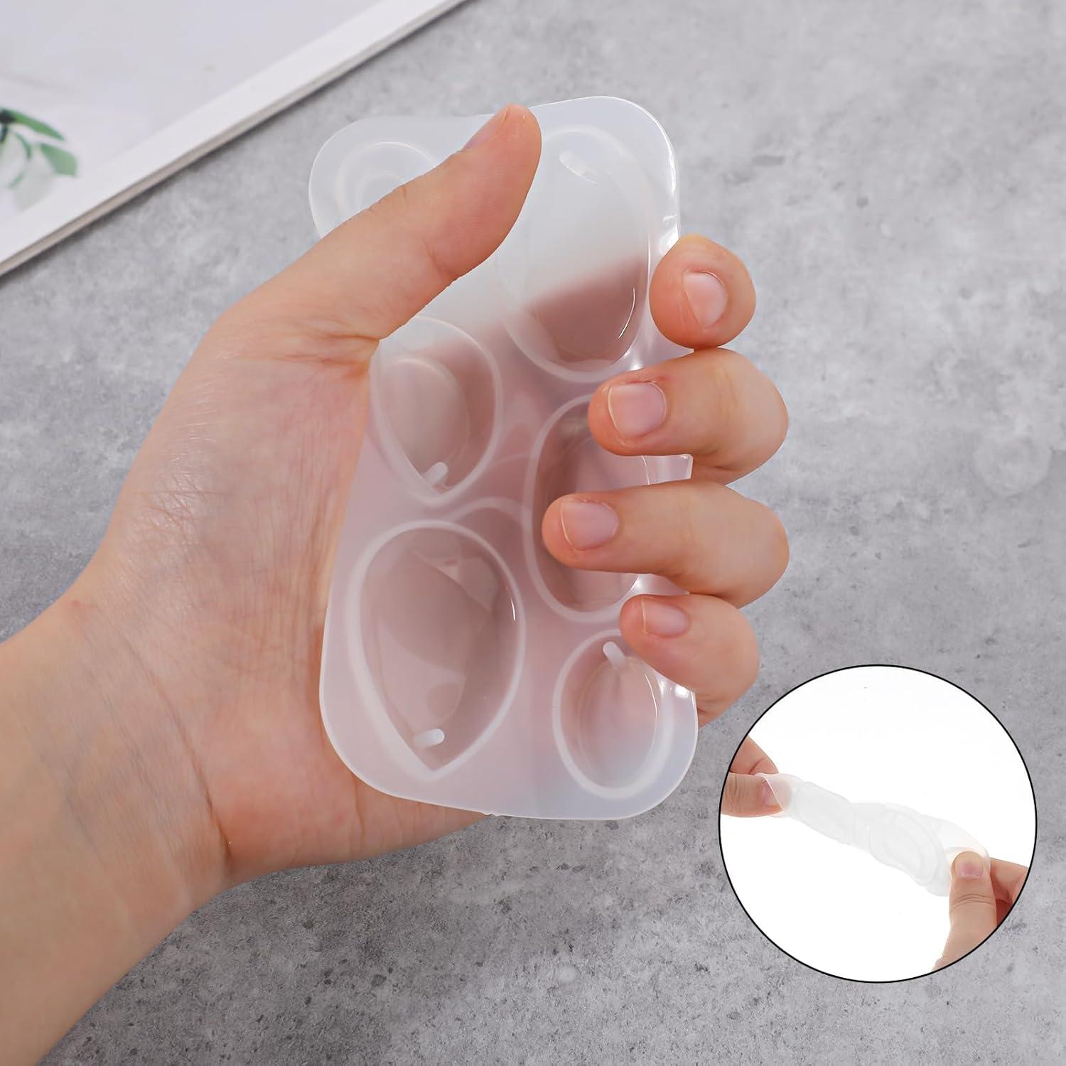 Moldes de Joyería de Resina Silicona 2PCS - Gota y Óvalo