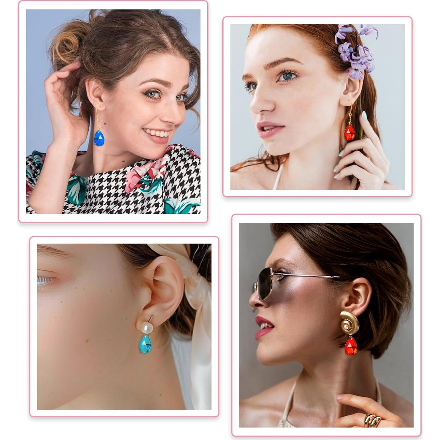 Moldes de Joyería de Resina Silicona 2PCS - Gota y Óvalo