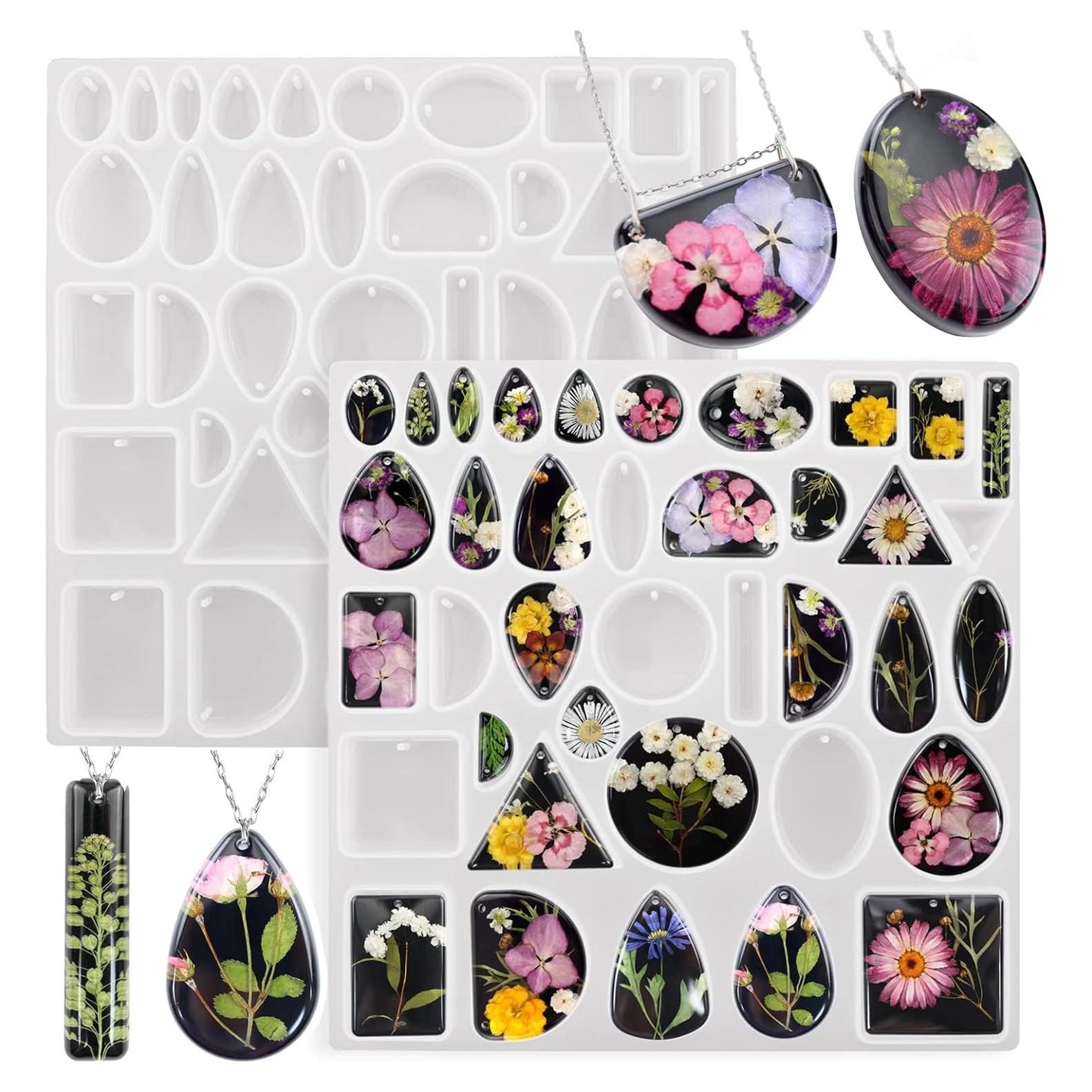 Moldes de Joyería de Silicona Japleed - 2 Pcs para DIY