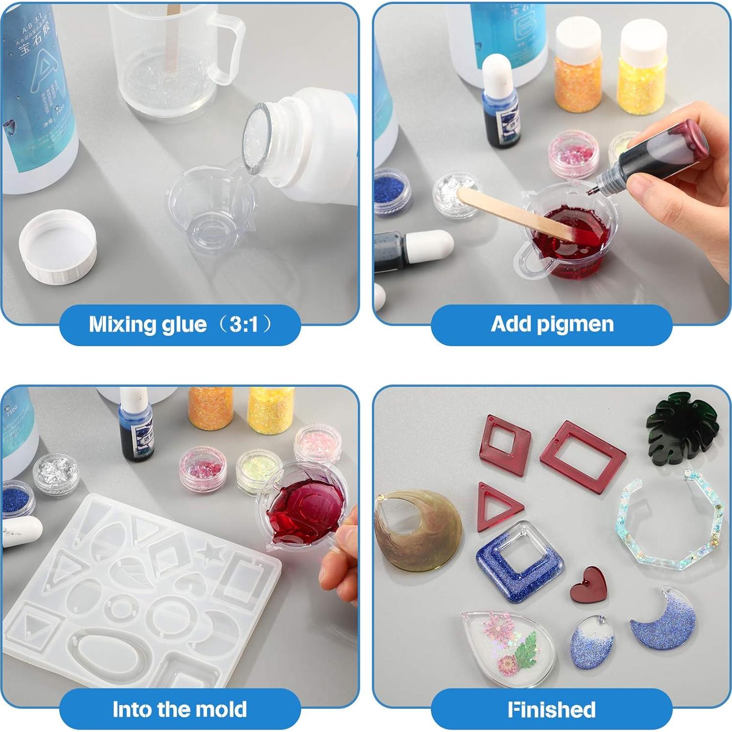 Molde de Silicona para Aretes Geométricos Patelai - 4 Piezas