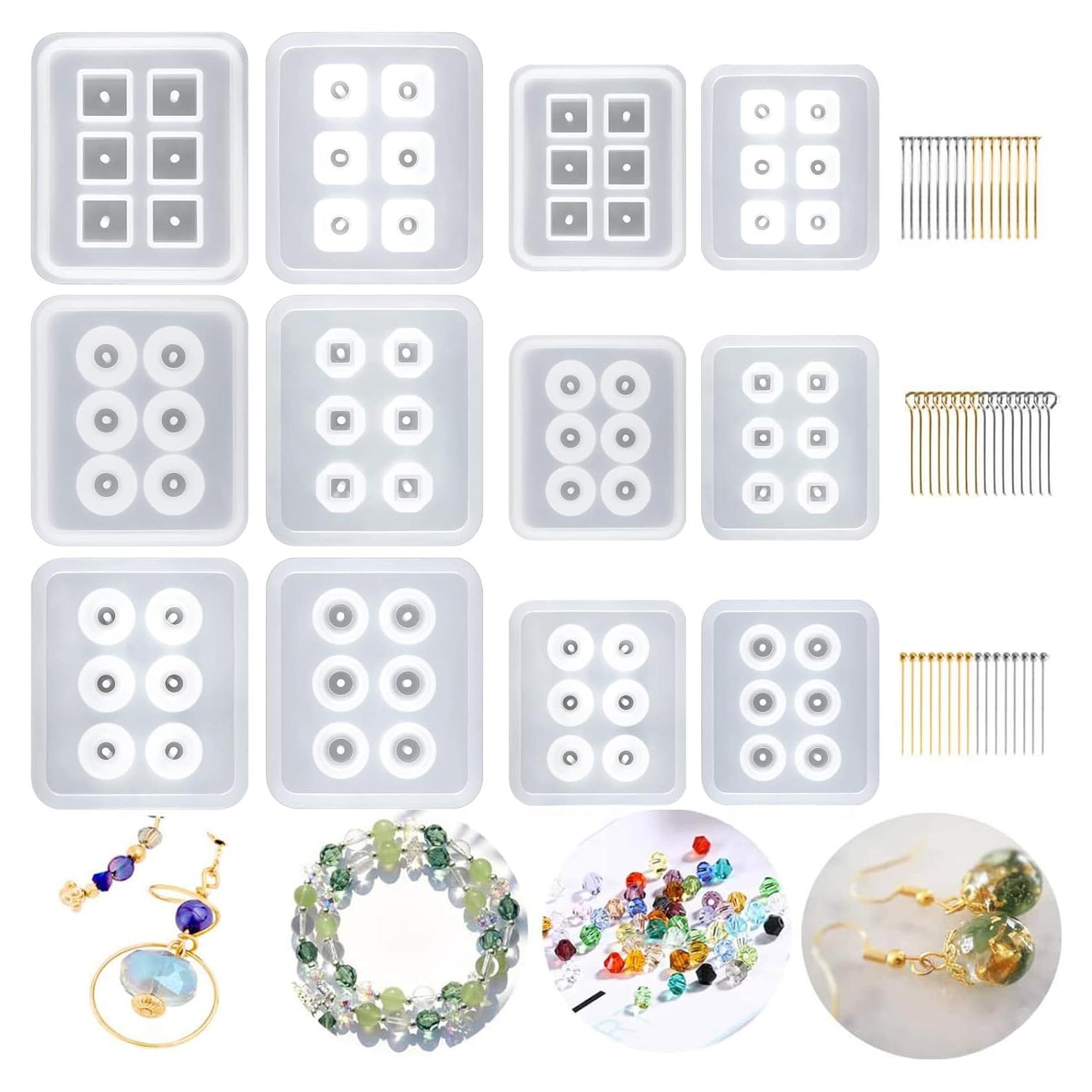 Moldes de Resina Suhome 12 Pcs para Joyería - 6 Formas