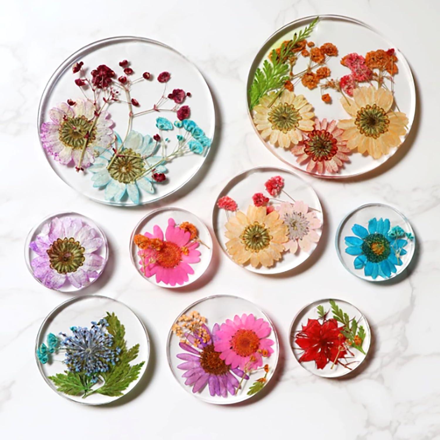 Juego de 4 Moldes de Silicona para Resina en Forma de Círculo