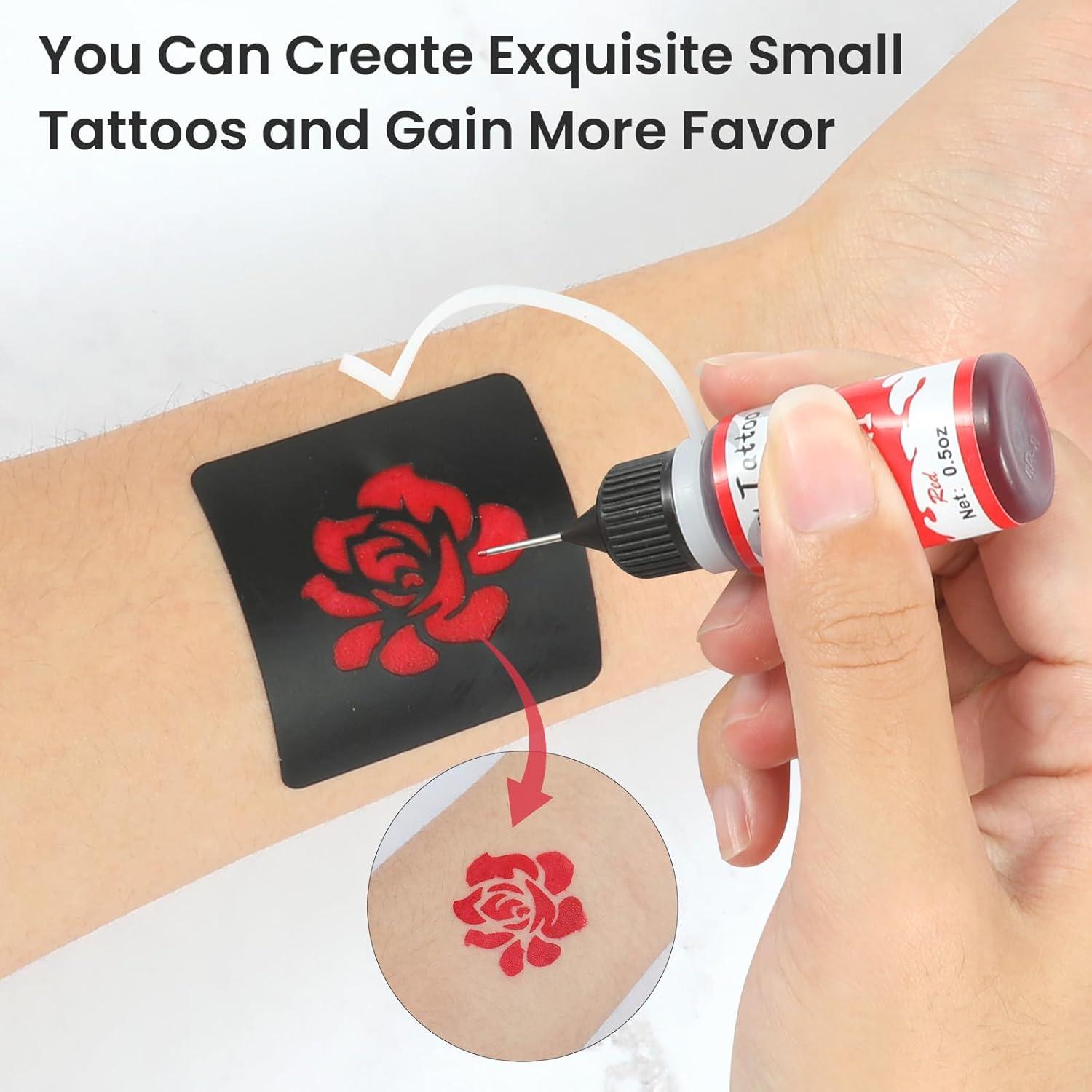 Kit de Tatuajes Temporales ISEHERI 7 Tintas y 183 Plantillas