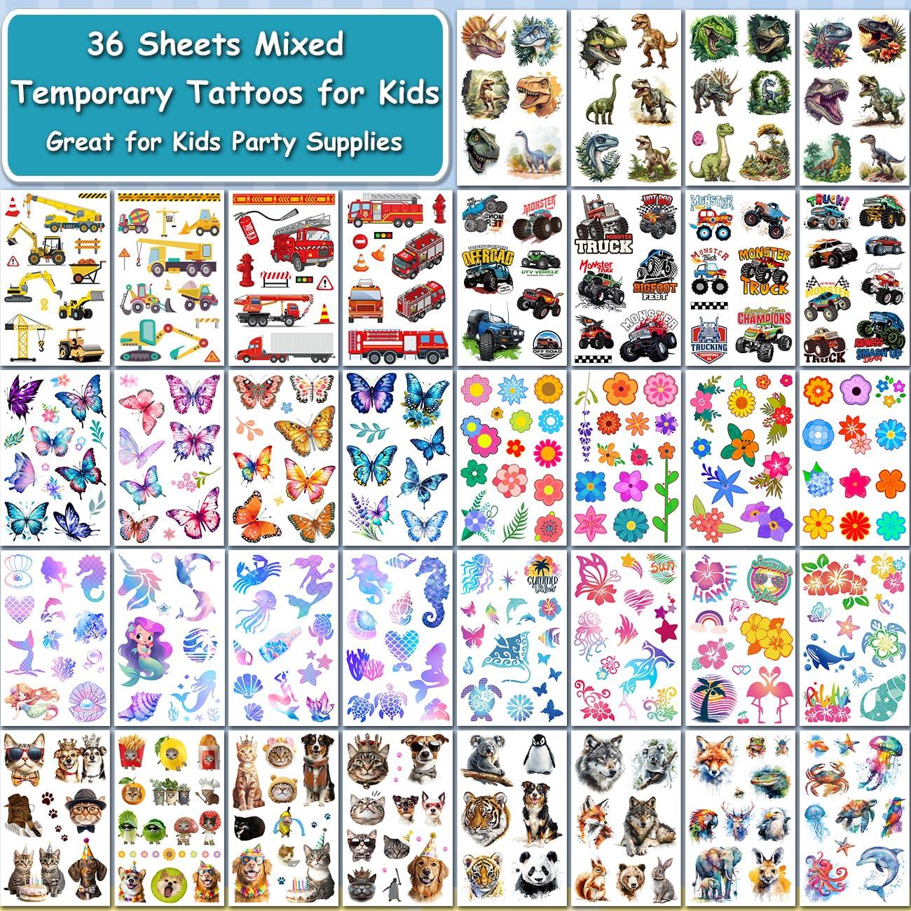 Tatuajes Temporales CHARLENT - 320 Estilos para Niños