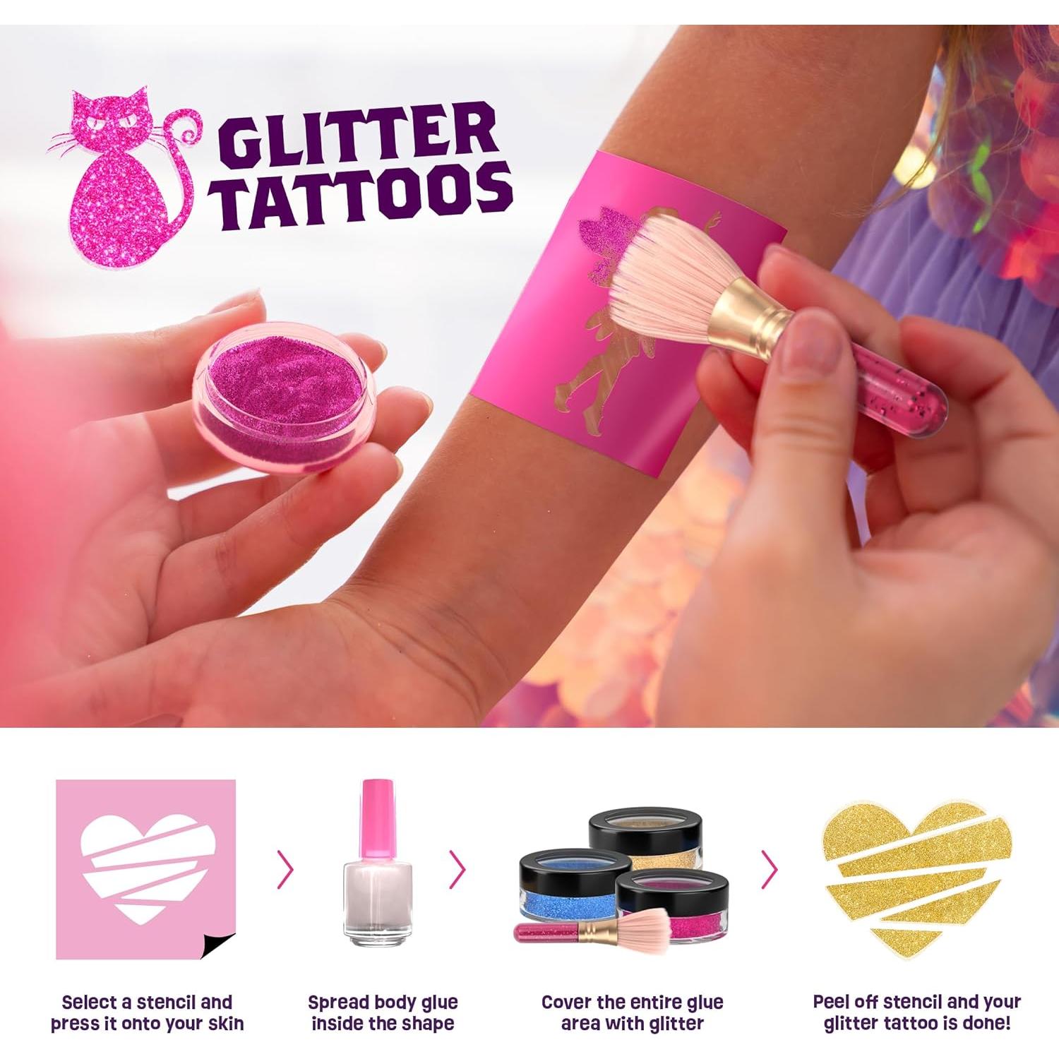 Kit de Tatuajes Temporales Brillantes Pretty Me - Niñas