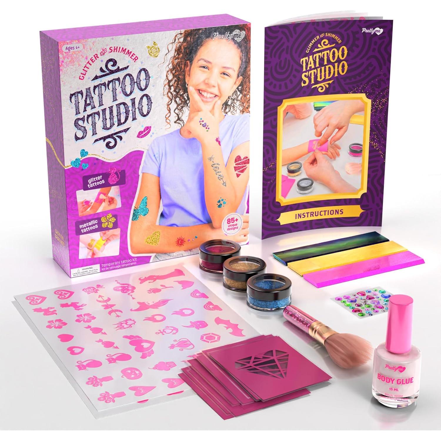 Kit de Tatuajes Temporales Brillantes Pretty Me - Niñas