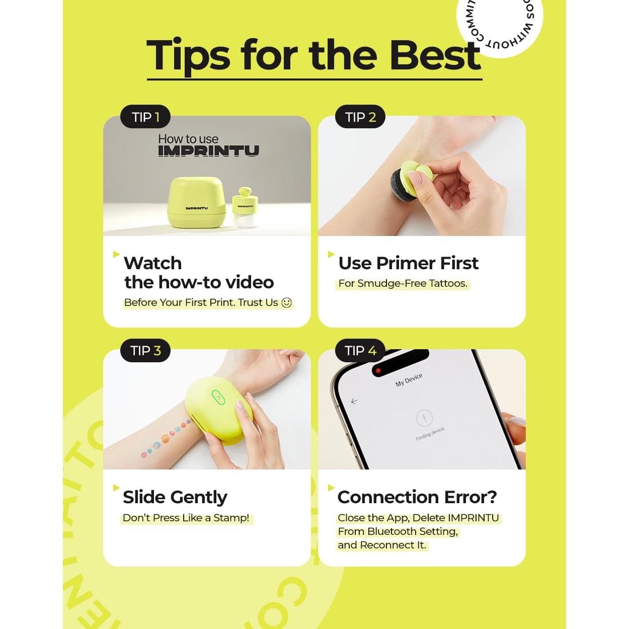 Impresora de Tatuajes Temporales IMPRINTU - Juego Completo