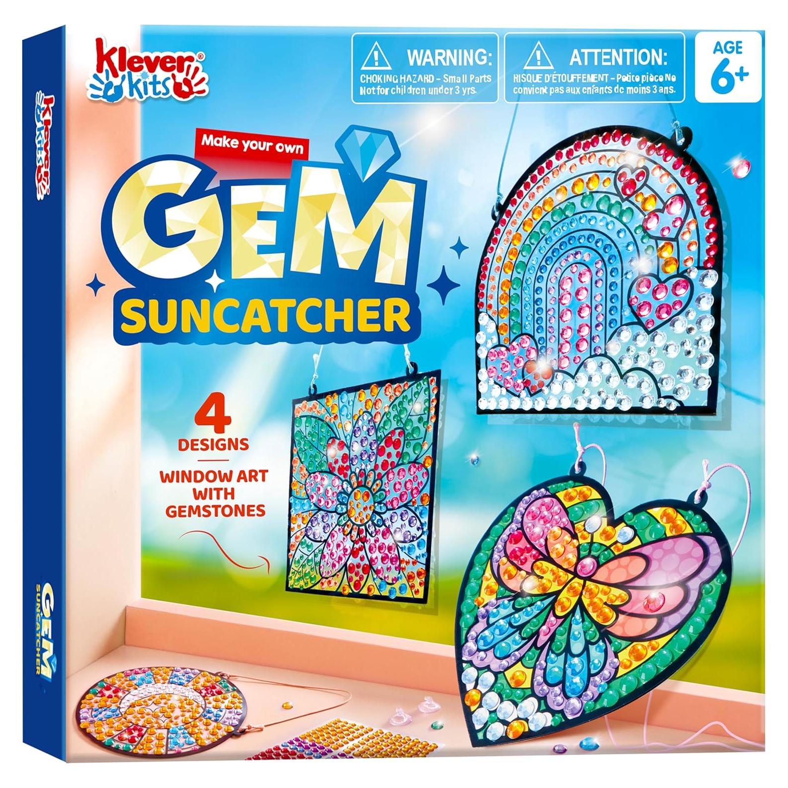 Klever Kits Suncatcher de Gemas - Kit de Arte para Niños 6+