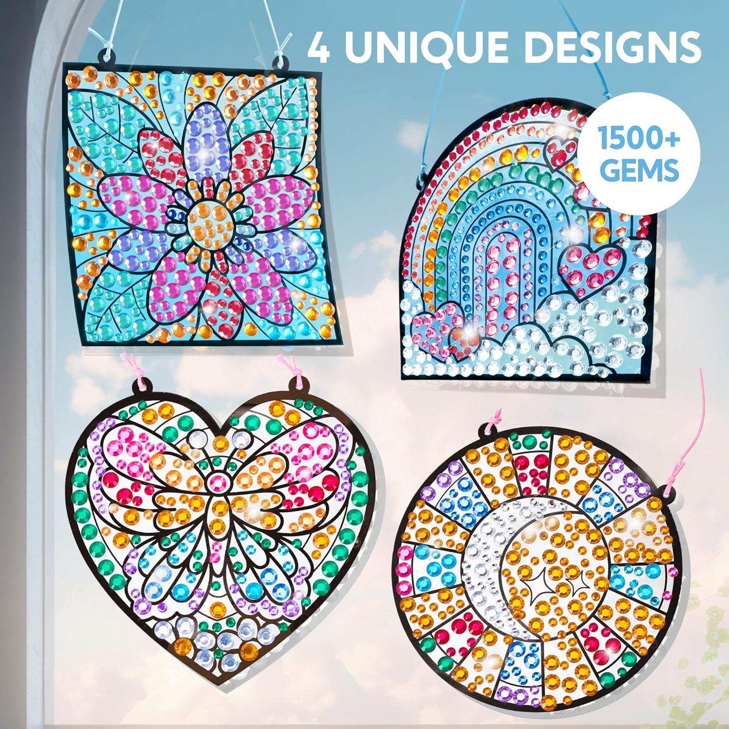 Klever Kits Suncatcher de Gemas - Kit de Arte para Niños 6+
