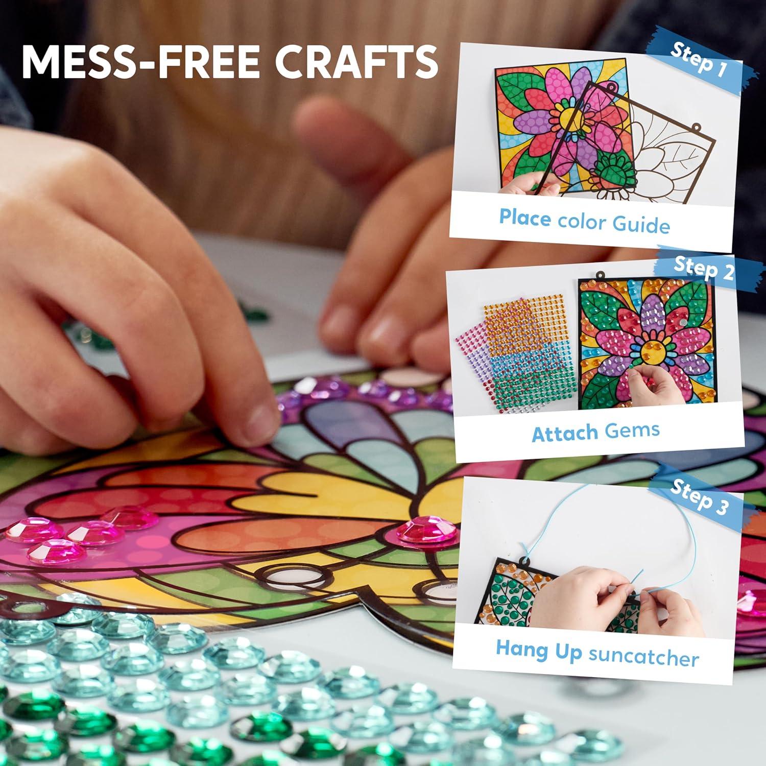 Klever Kits Suncatcher de Gemas - Kit de Arte para Niños 6+