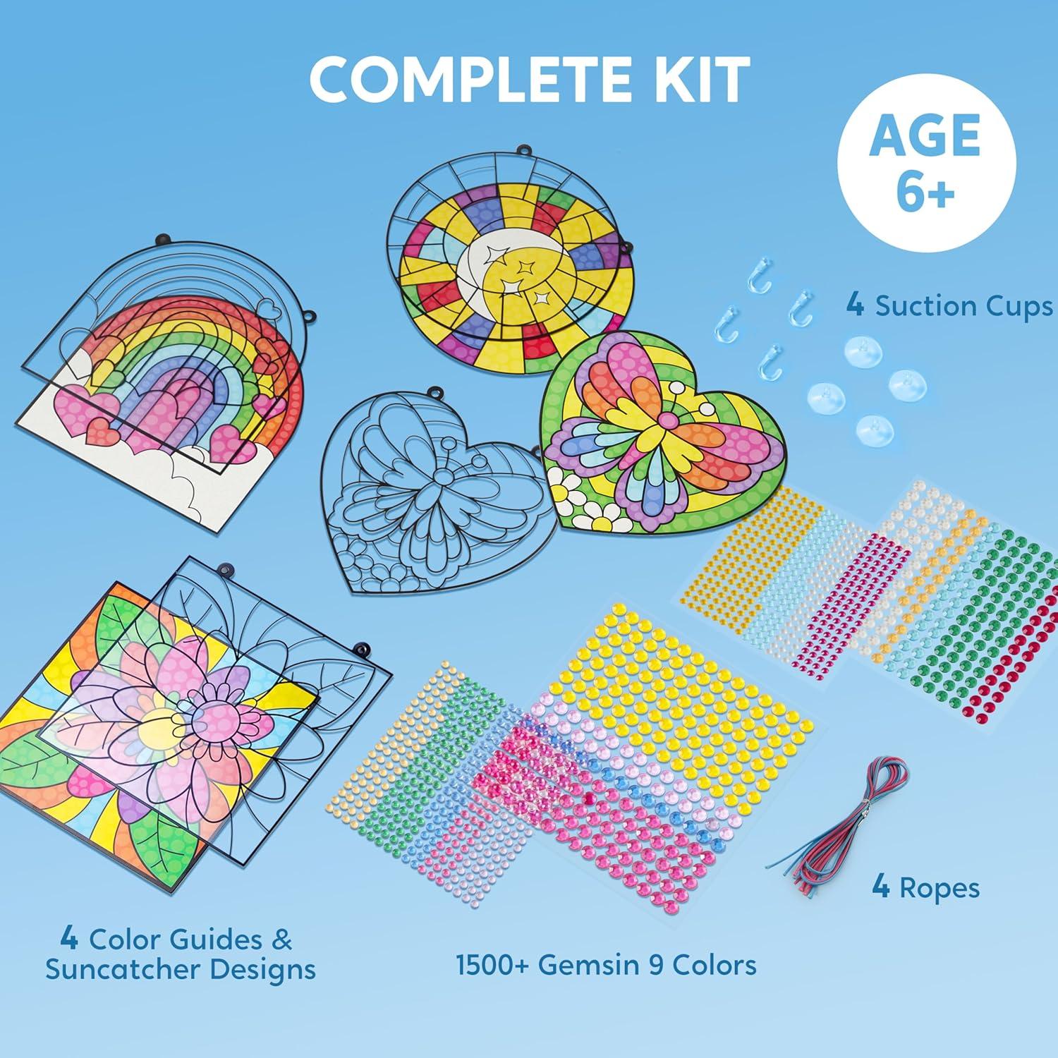 Klever Kits Suncatcher de Gemas - Kit de Arte para Niños 6+