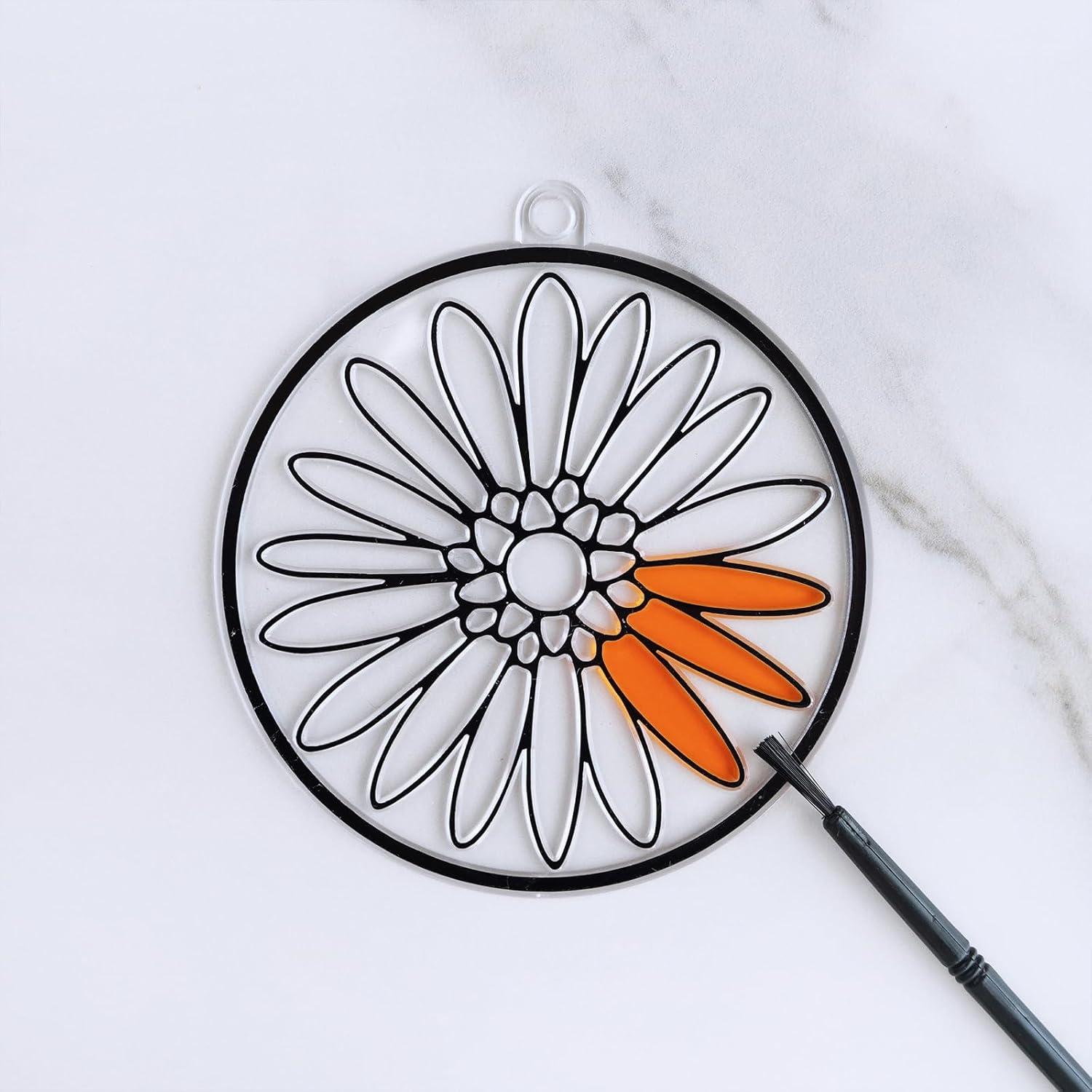 Kit de Pintura Atrapasoles Flores Primavera Winlyn 24 Piezas