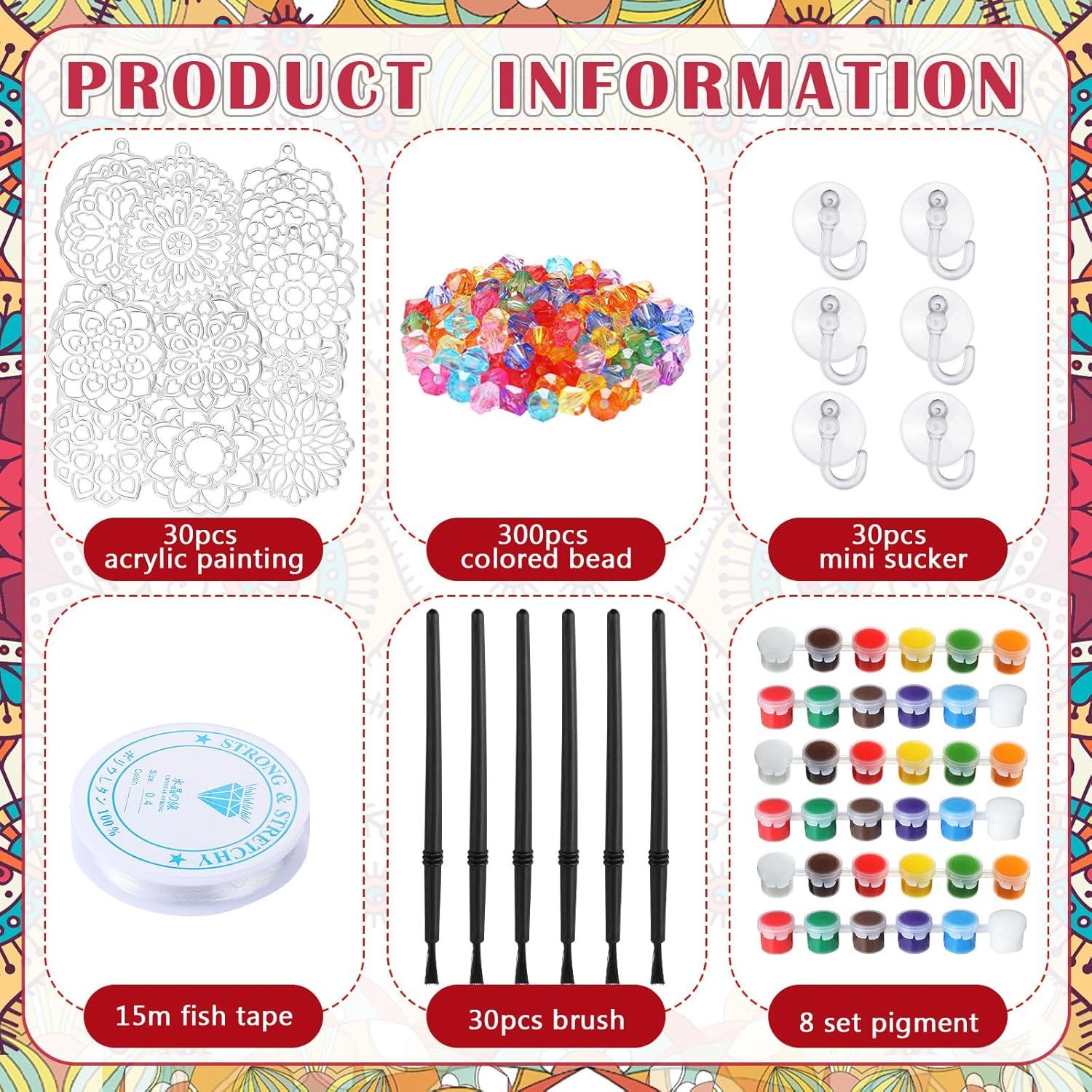 30 Kits de Arte Suncatchers Mandala WinnerWhy para Niños