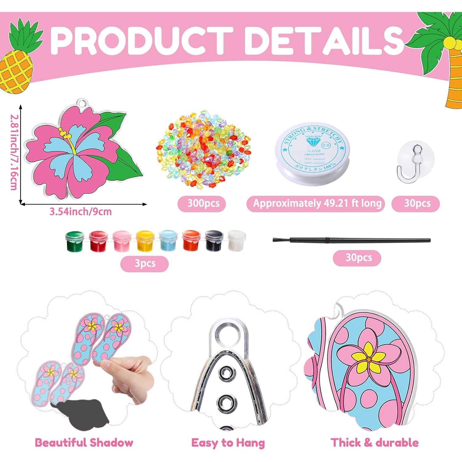 Kit de Manualidades Suncatchers Dunzoom 30 Piezas Verano Playa