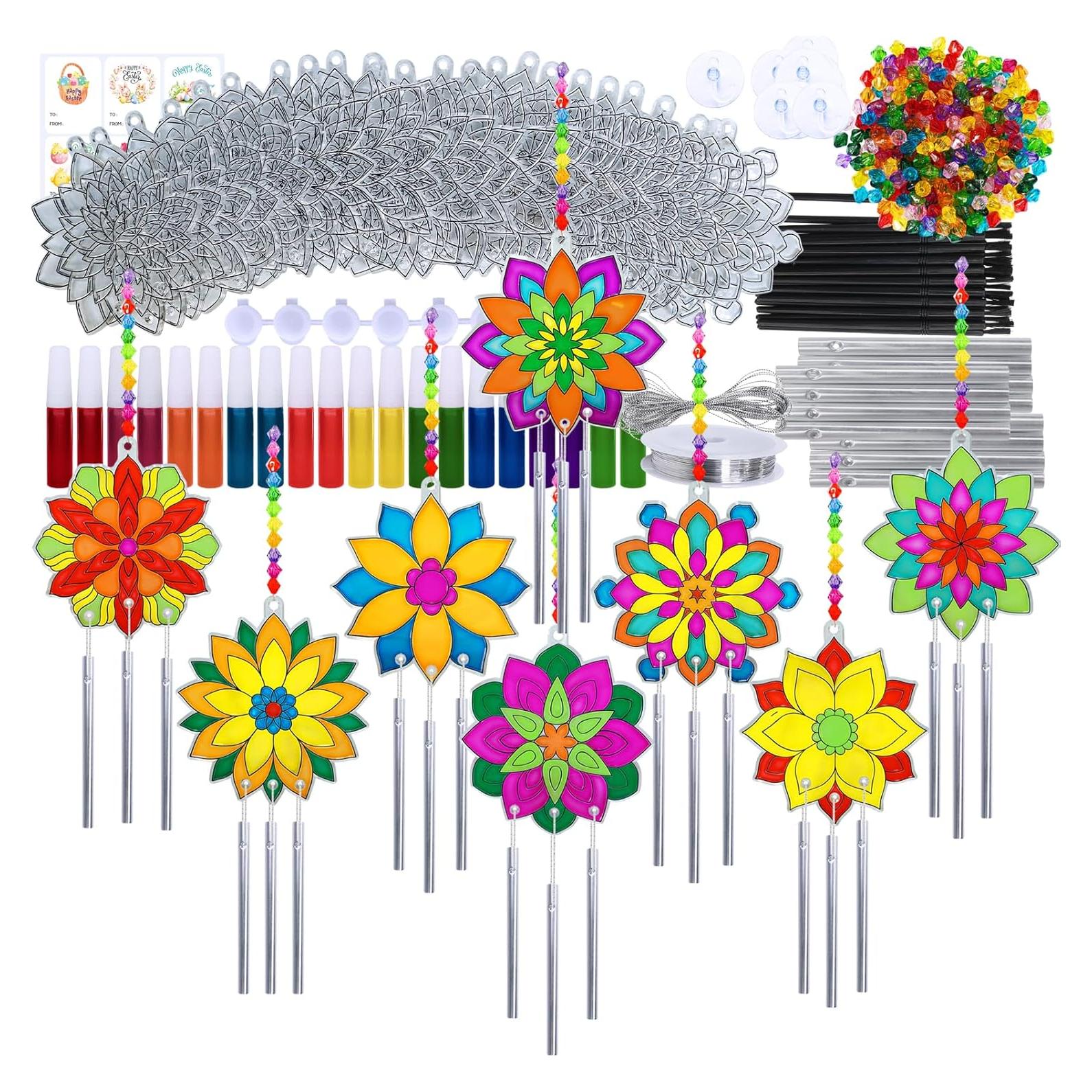 Winlyn Kit 24 Atrapasol Flores de Loto y Pintura 10 cm