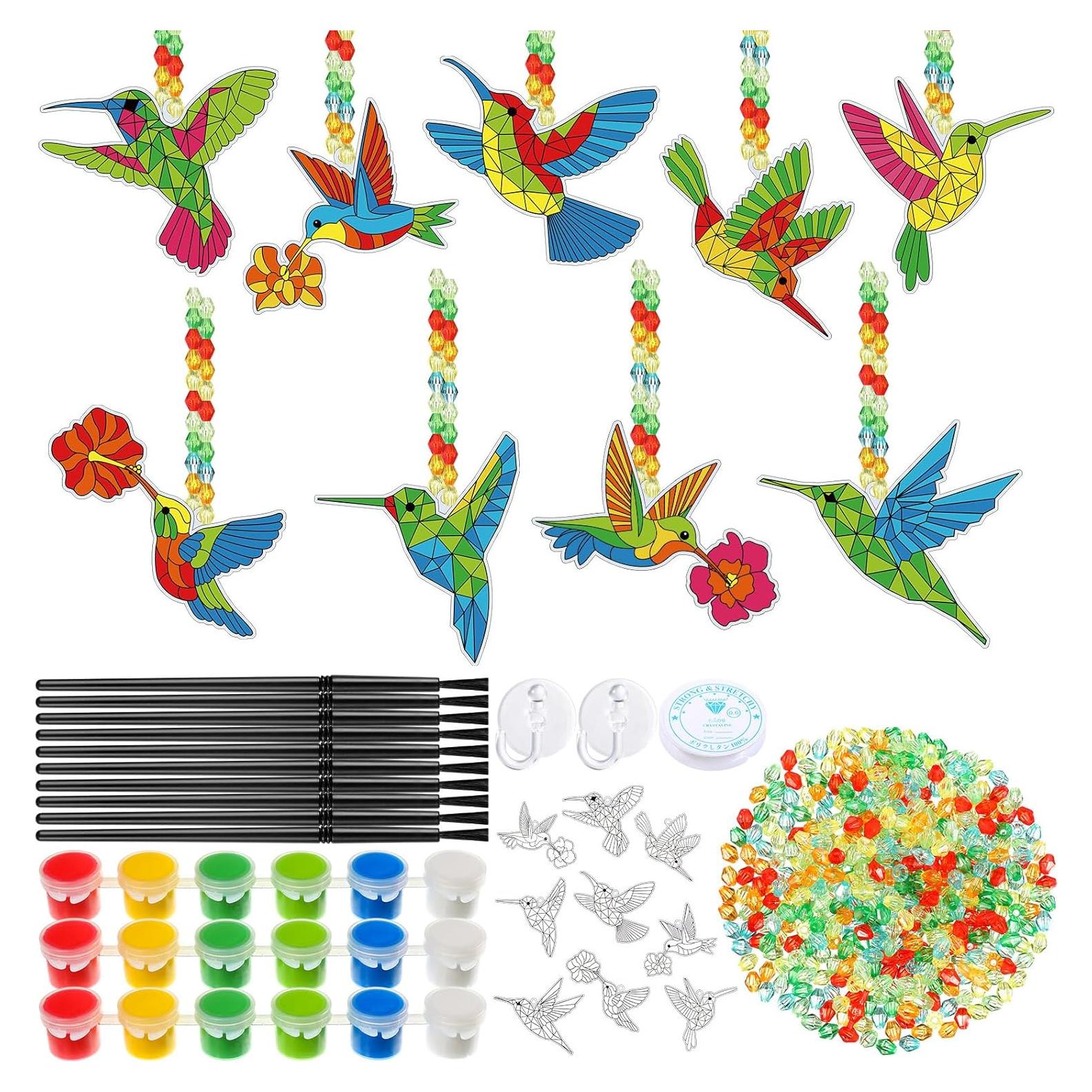 Kit de Manualidades Pasimy 36 Piezas Colgantes de Colibrí DIY