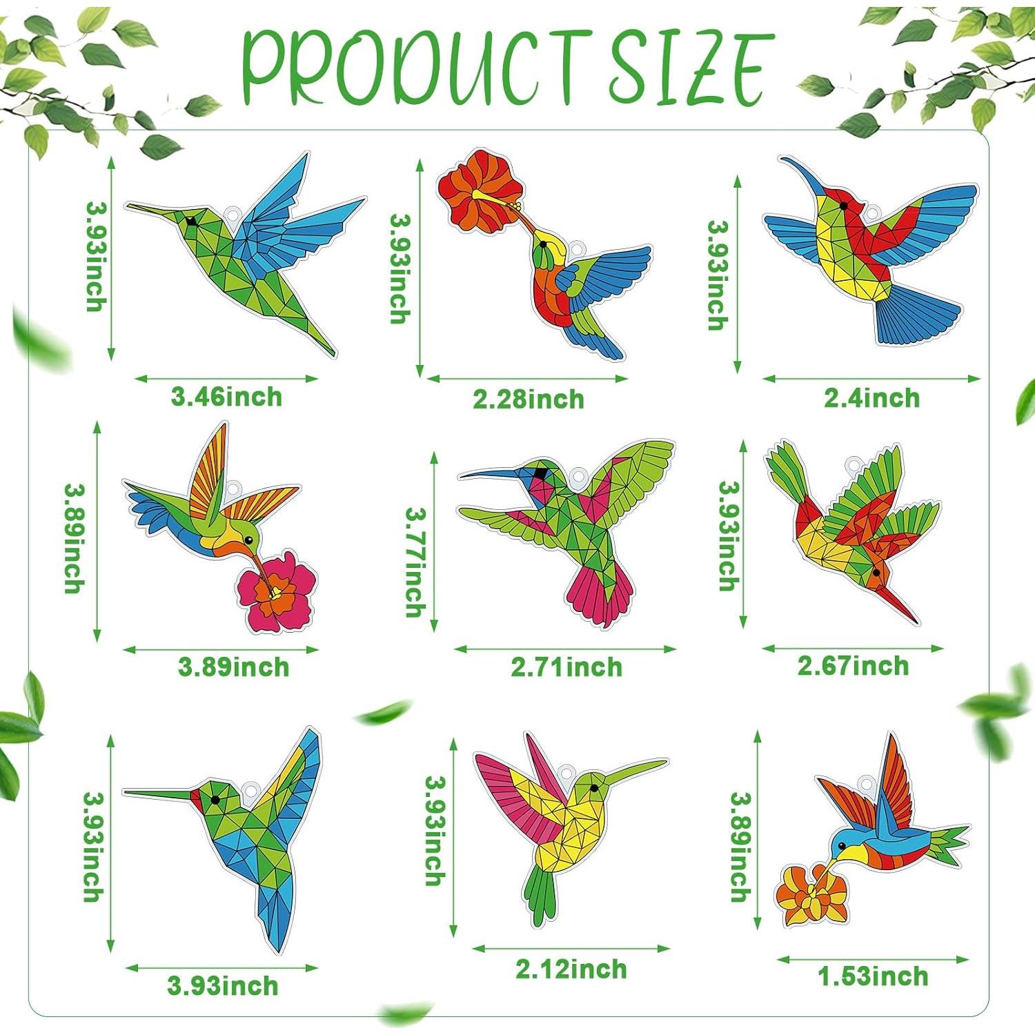 Kit de Manualidades Pasimy 36 Piezas Colgantes de Colibrí DIY