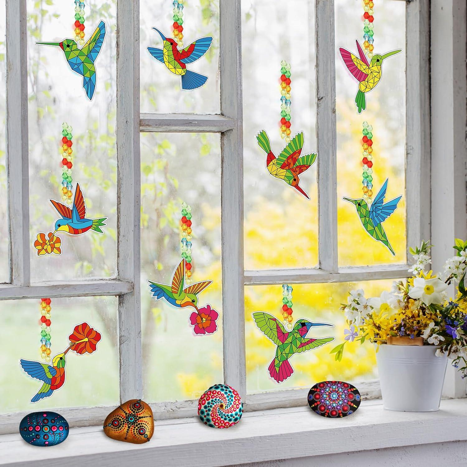 Kit de Manualidades Pasimy 36 Piezas Colgantes de Colibrí DIY