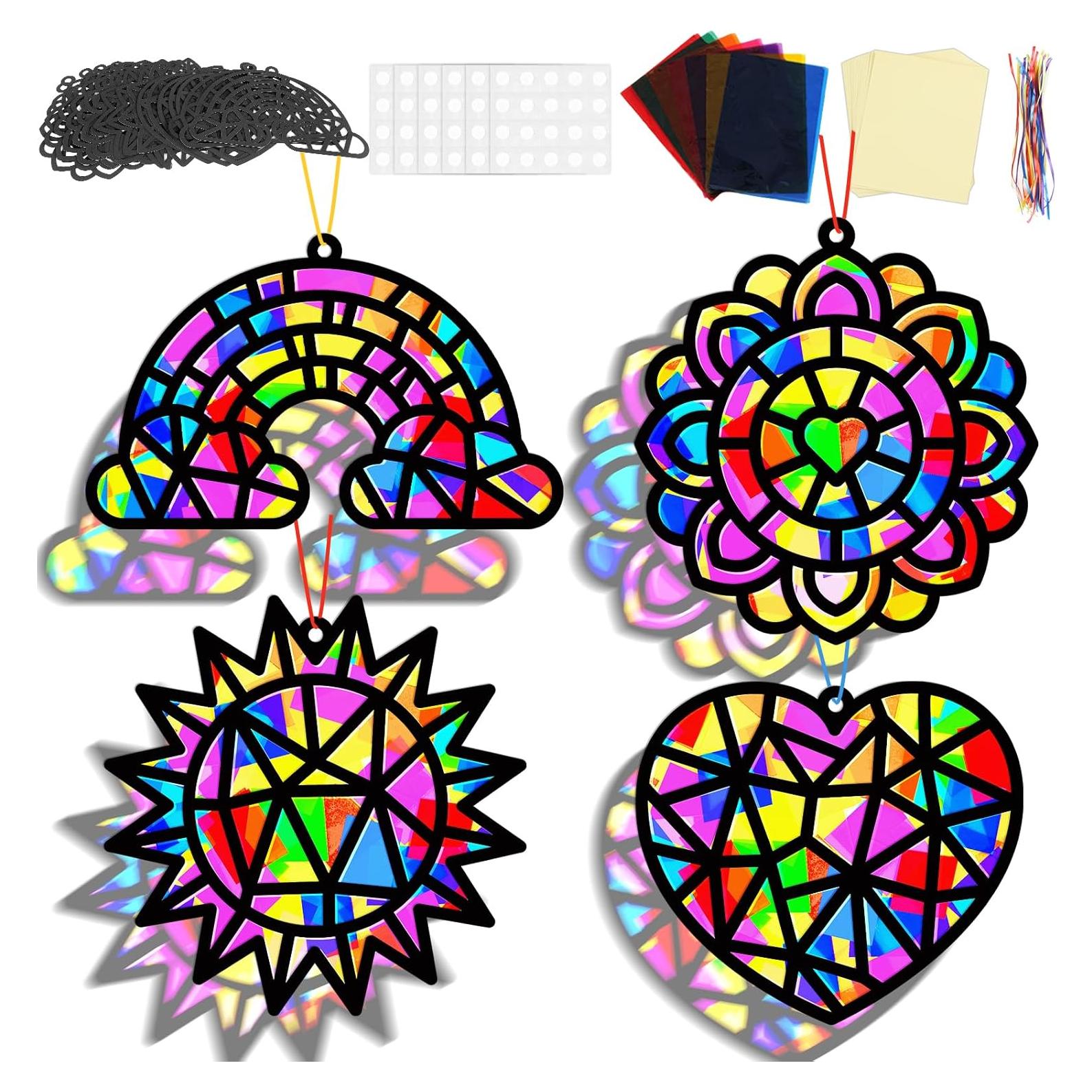 Kit de Manualidades Suncatchers Lonfliness 104 Piezas para Niños