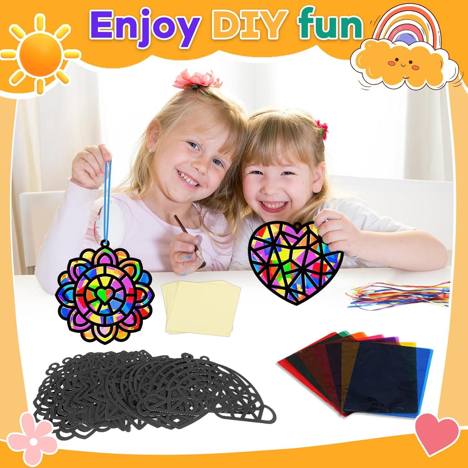 Kit de Manualidades Suncatchers Lonfliness 104 Piezas para Niños