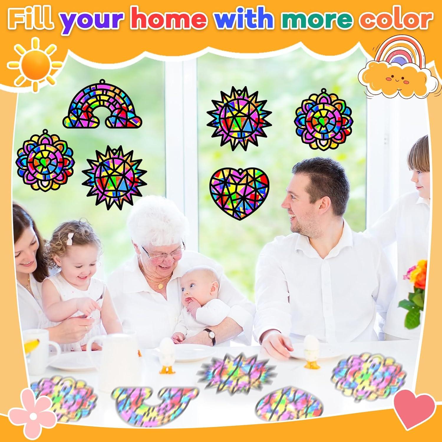 Kit de Manualidades Suncatchers Lonfliness 104 Piezas para Niños