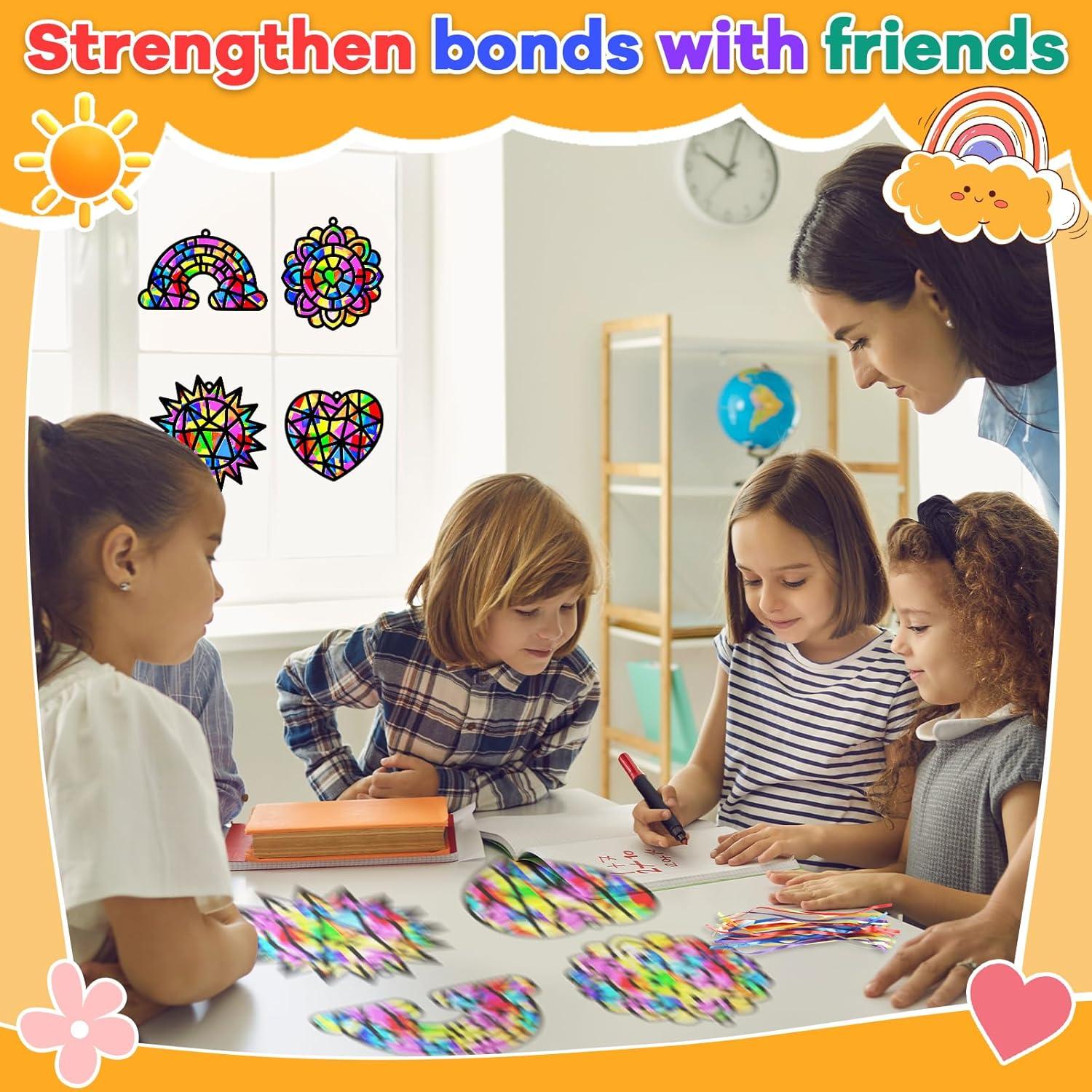 Kit de Manualidades Suncatchers Lonfliness 104 Piezas para Niños