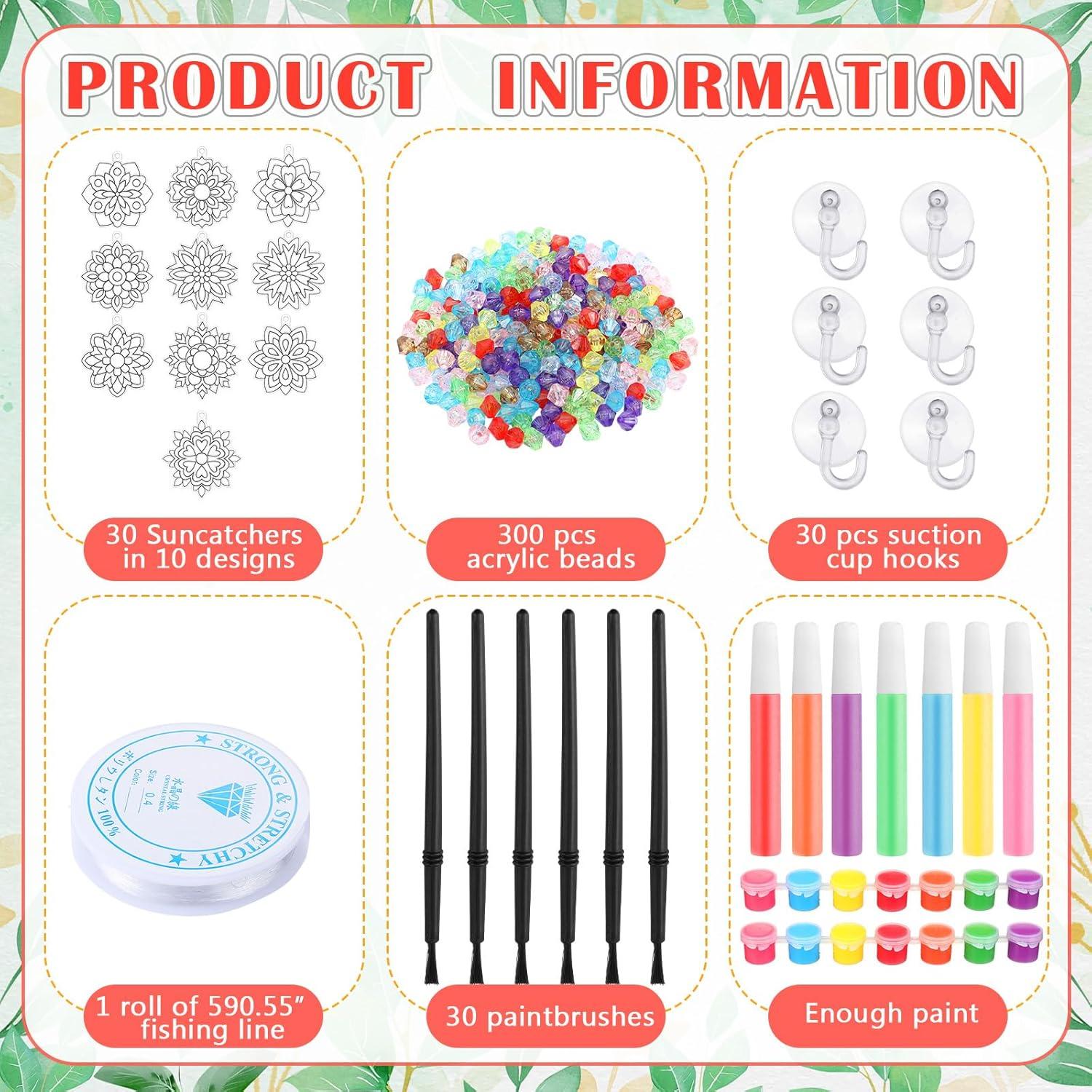 Kit de Manualidades Sonwyoung 30 Sets Atrapa Rayos de Sol Mandala