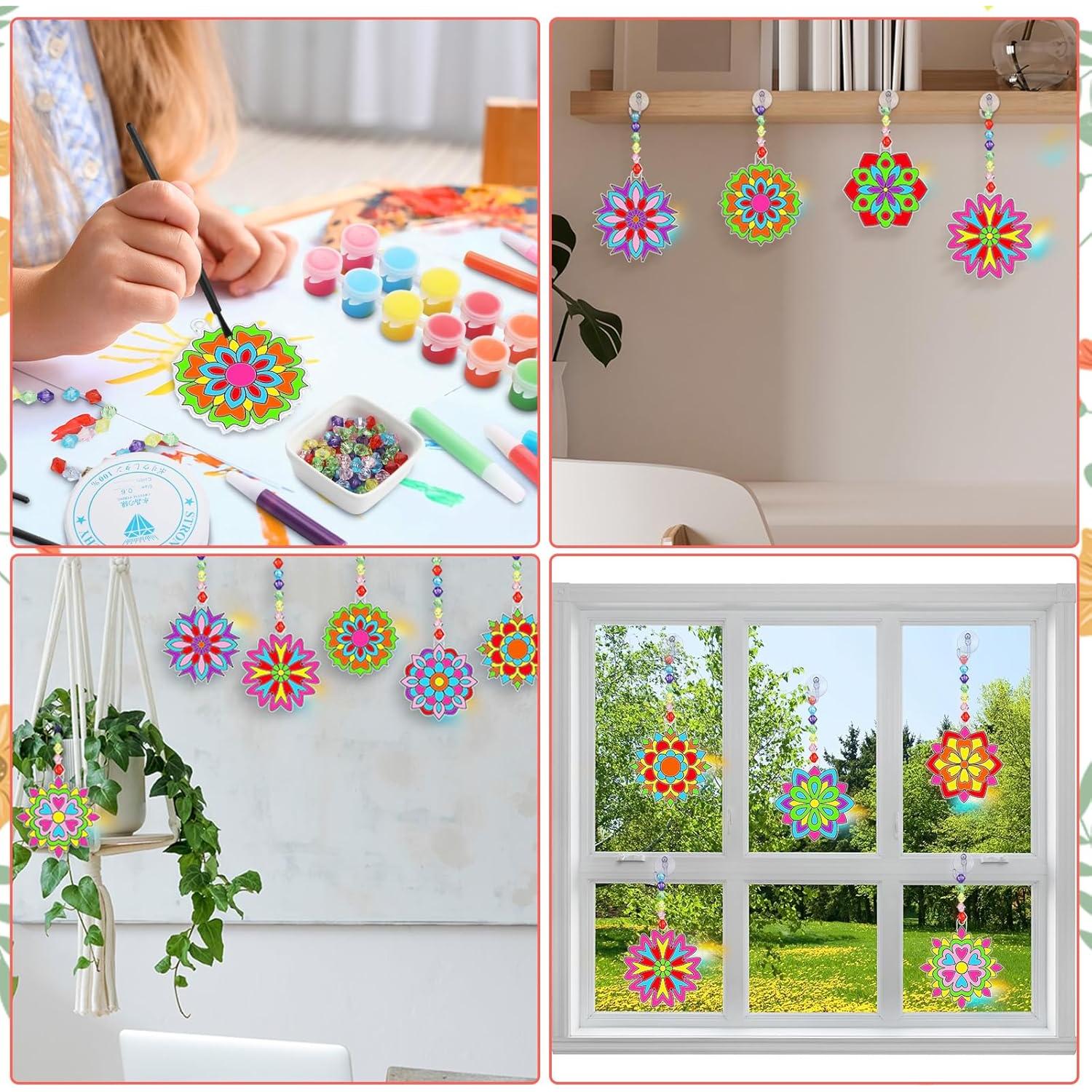 Kit de Manualidades Sonwyoung 30 Sets Atrapa Rayos de Sol Mandala