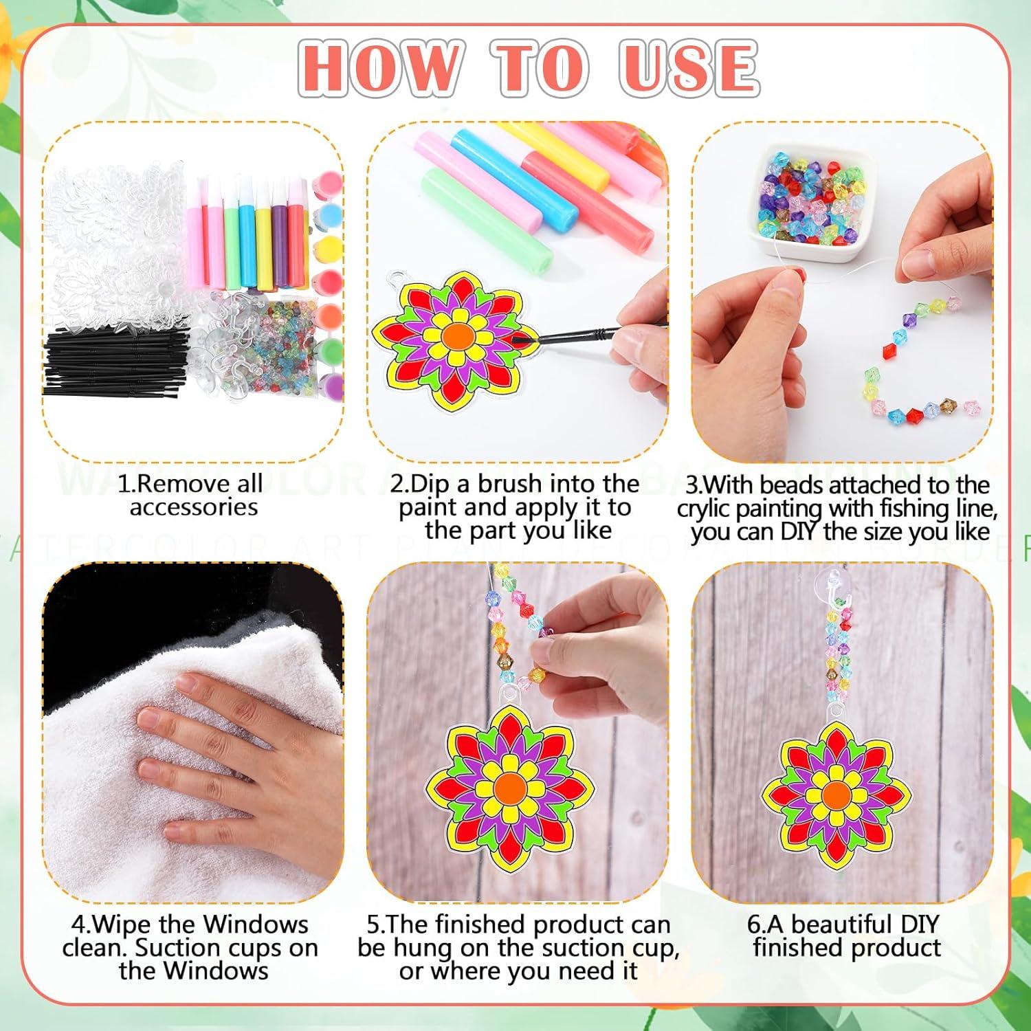 Kit de Manualidades Sonwyoung 30 Sets Atrapa Rayos de Sol Mandala